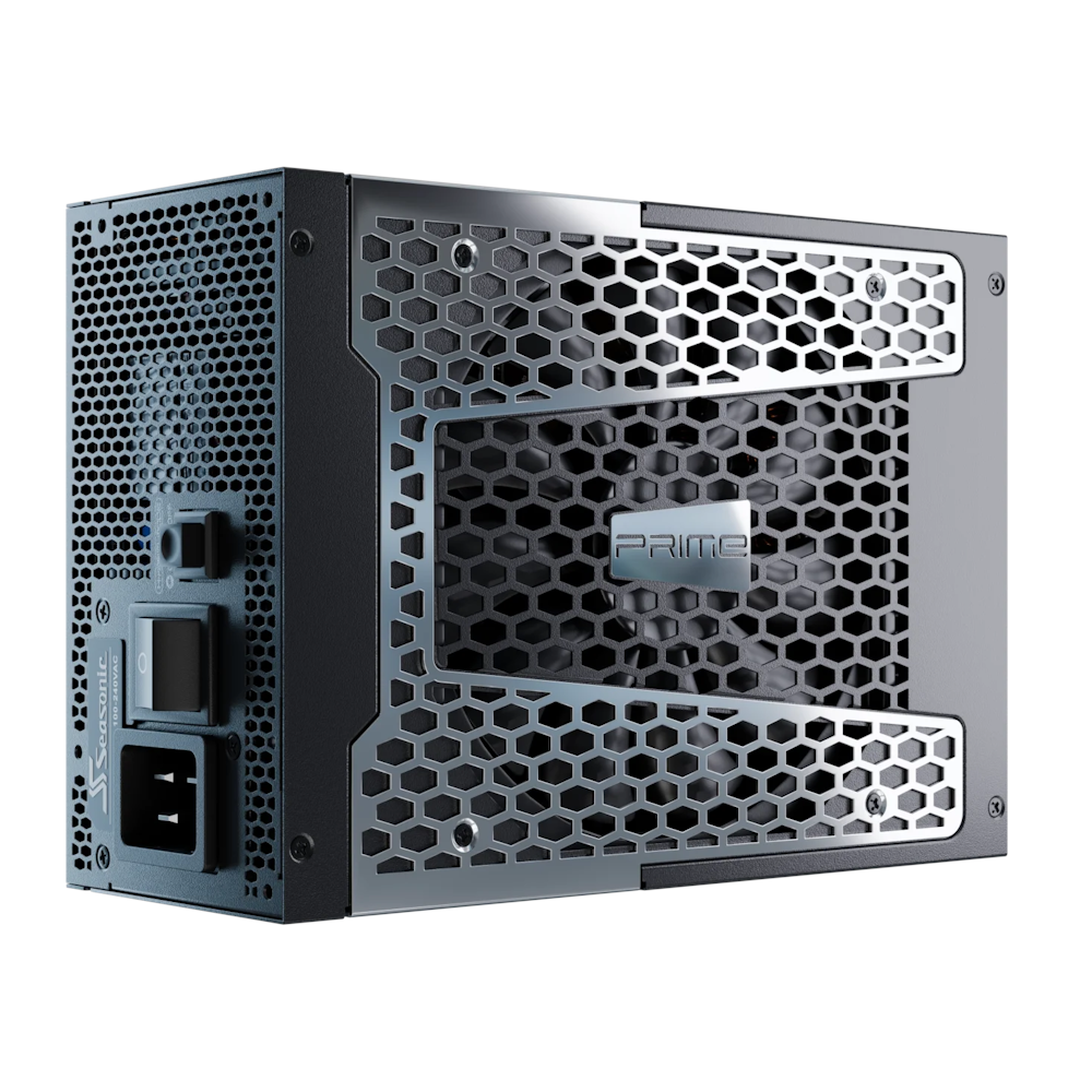 A large main feature product image of Seasonic PRIME PX 1600W Platinum PCIe 5.0 ATX 3.0 Modular PSU