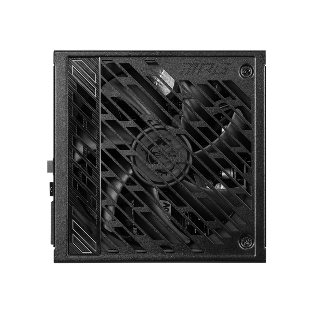 A large main feature product image of MSI MPG A1250GS - 1250W Gold PCIe 5.0 ATX Modular PSU