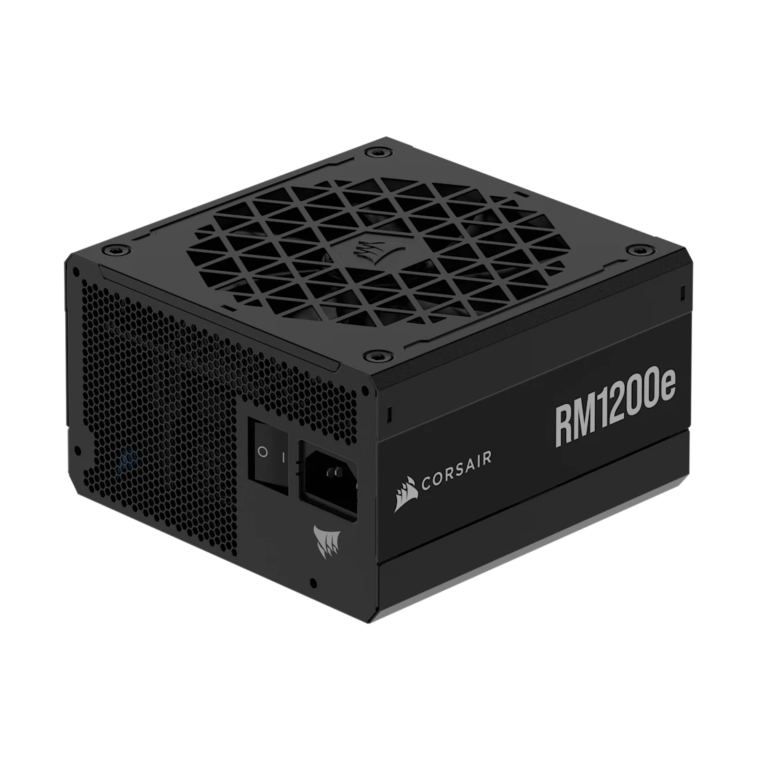 A large main feature product image of Corsair RM1200e - 1200W Gold ATX 3.1 Modular PSU