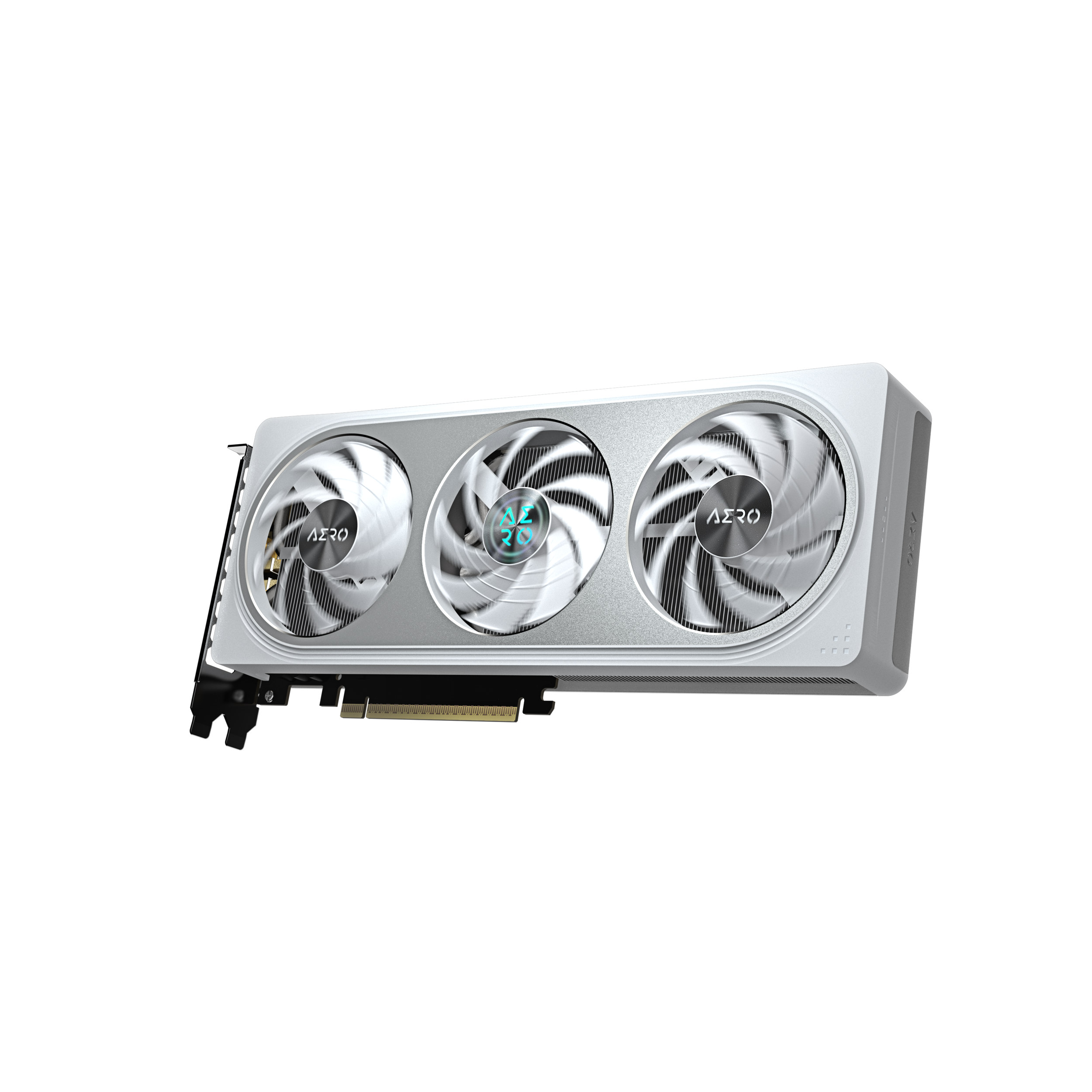 A large main feature product image of Gigabyte GeForce RTX 5060 Ti Aero White OC 16GB GDDR7