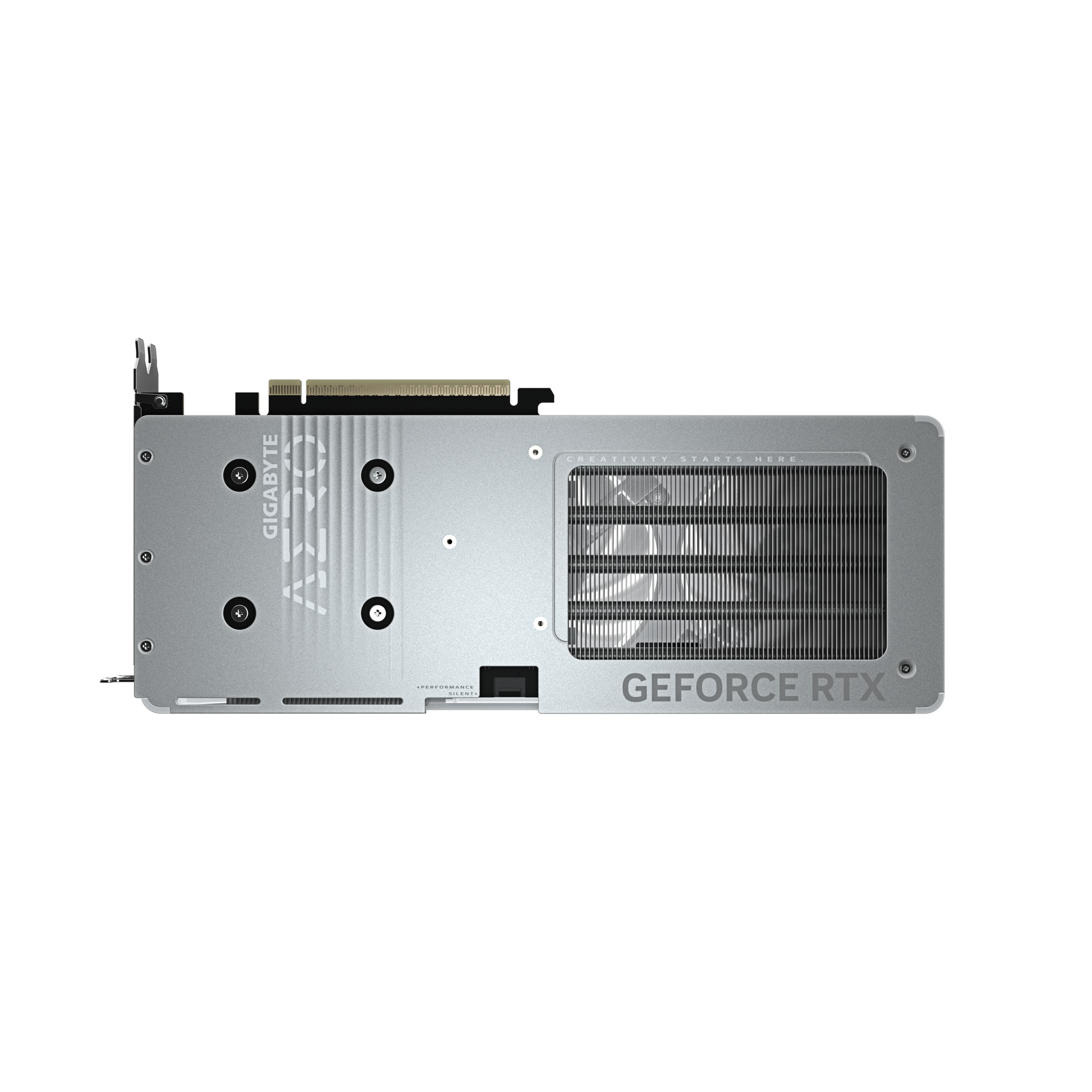A large main feature product image of Gigabyte GeForce RTX 5060 Ti Aero White OC 16GB GDDR7