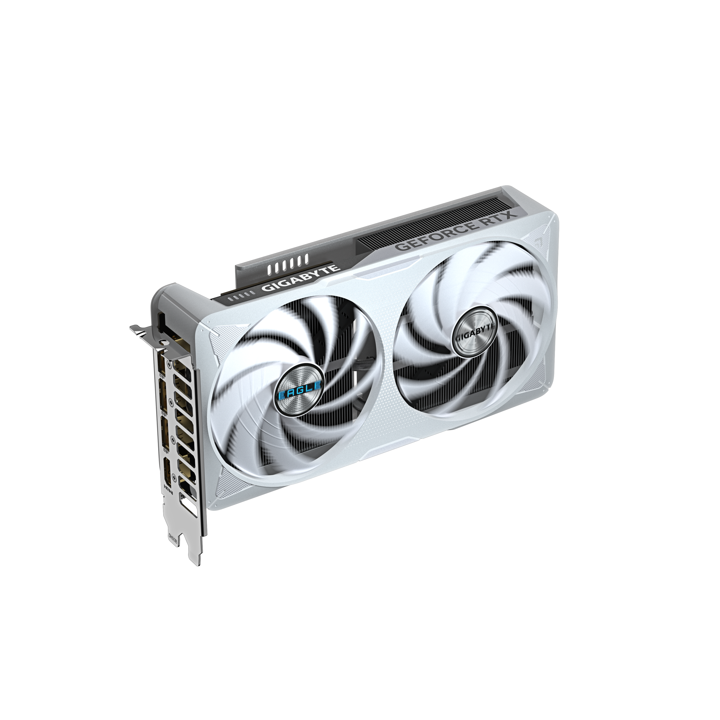 A large main feature product image of Gigabyte GeForce RTX 5060 Ti Eagle OC ICE White16GB GDDR7