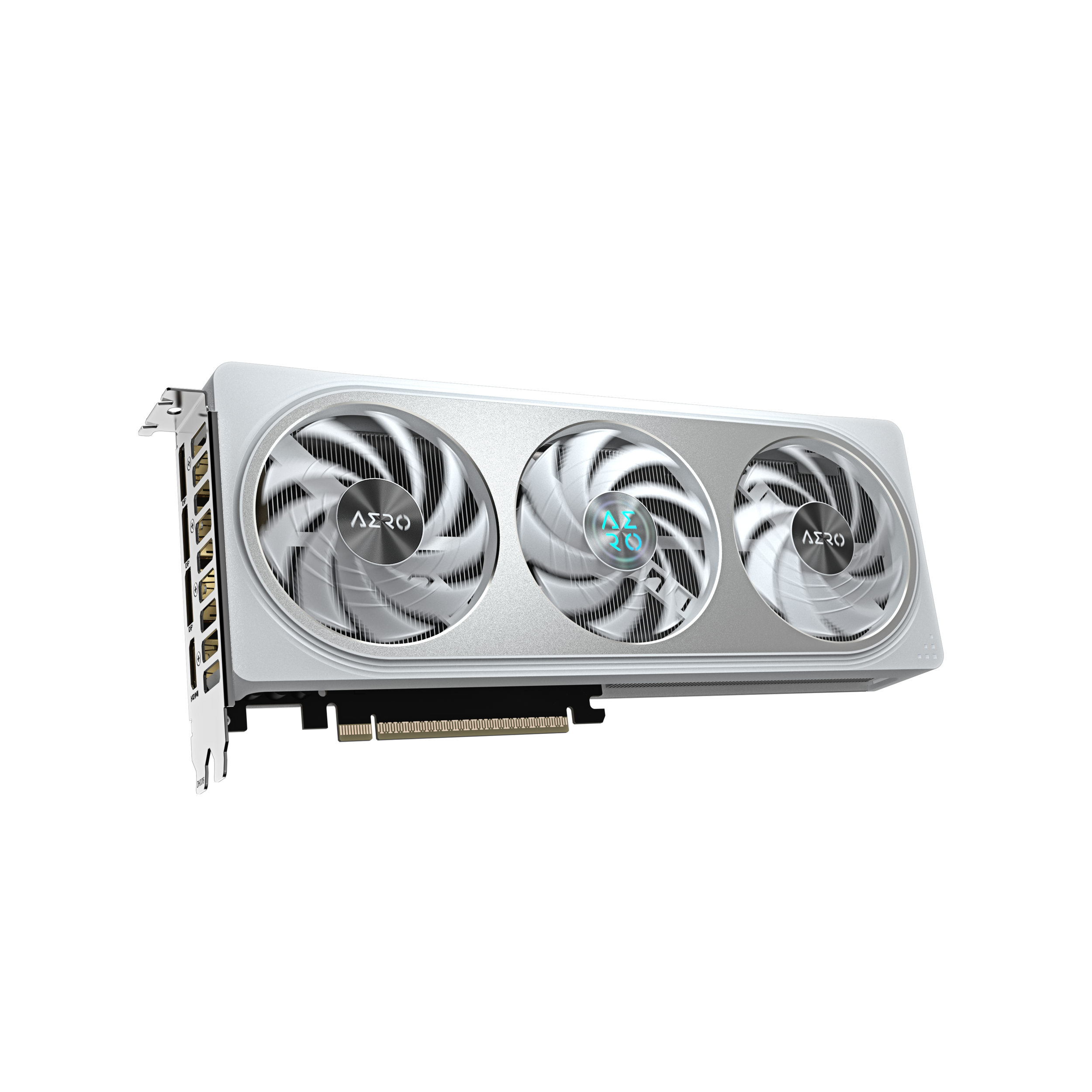 A large main feature product image of Gigabyte GeForce RTX 5060 Ti Aero White 8GB GDDR7
