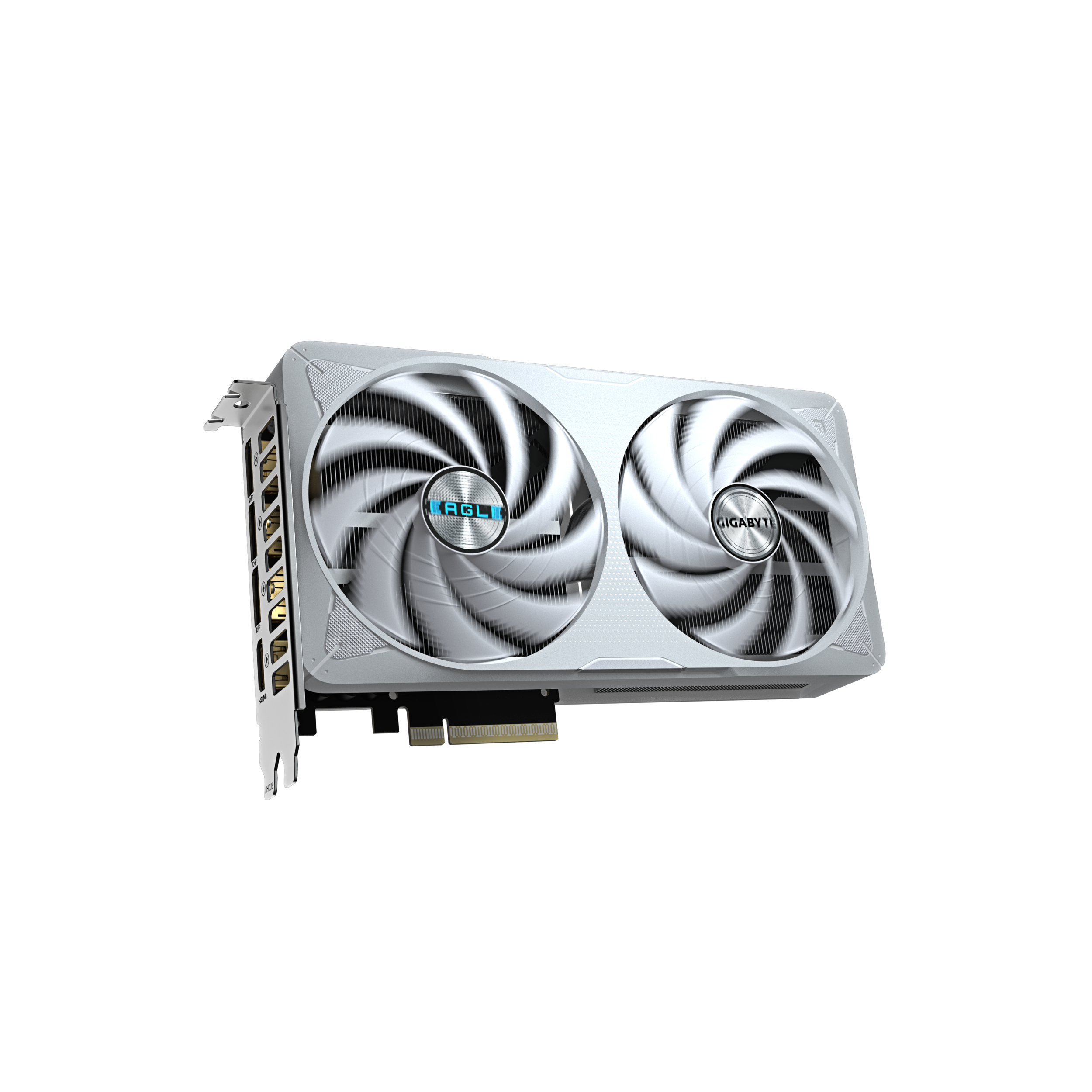 A large main feature product image of Gigabyte GeForce RTX 5060 Ti Eagle OC ICE White 8GB GDDR7