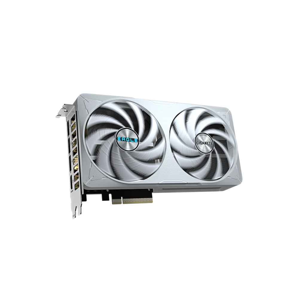 A large main feature product image of Gigabyte GeForce RTX 5060 Ti EAGLE OC ICE 8GB GDDR7 (White)