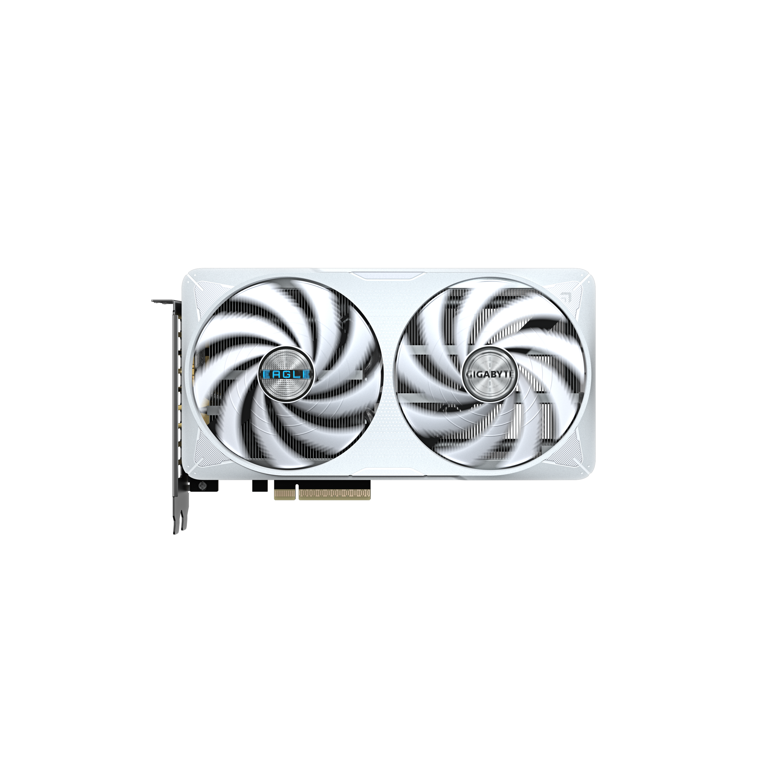 A large main feature product image of Gigabyte GeForce RTX 5060 Ti Eagle OC ICE White 8GB GDDR7