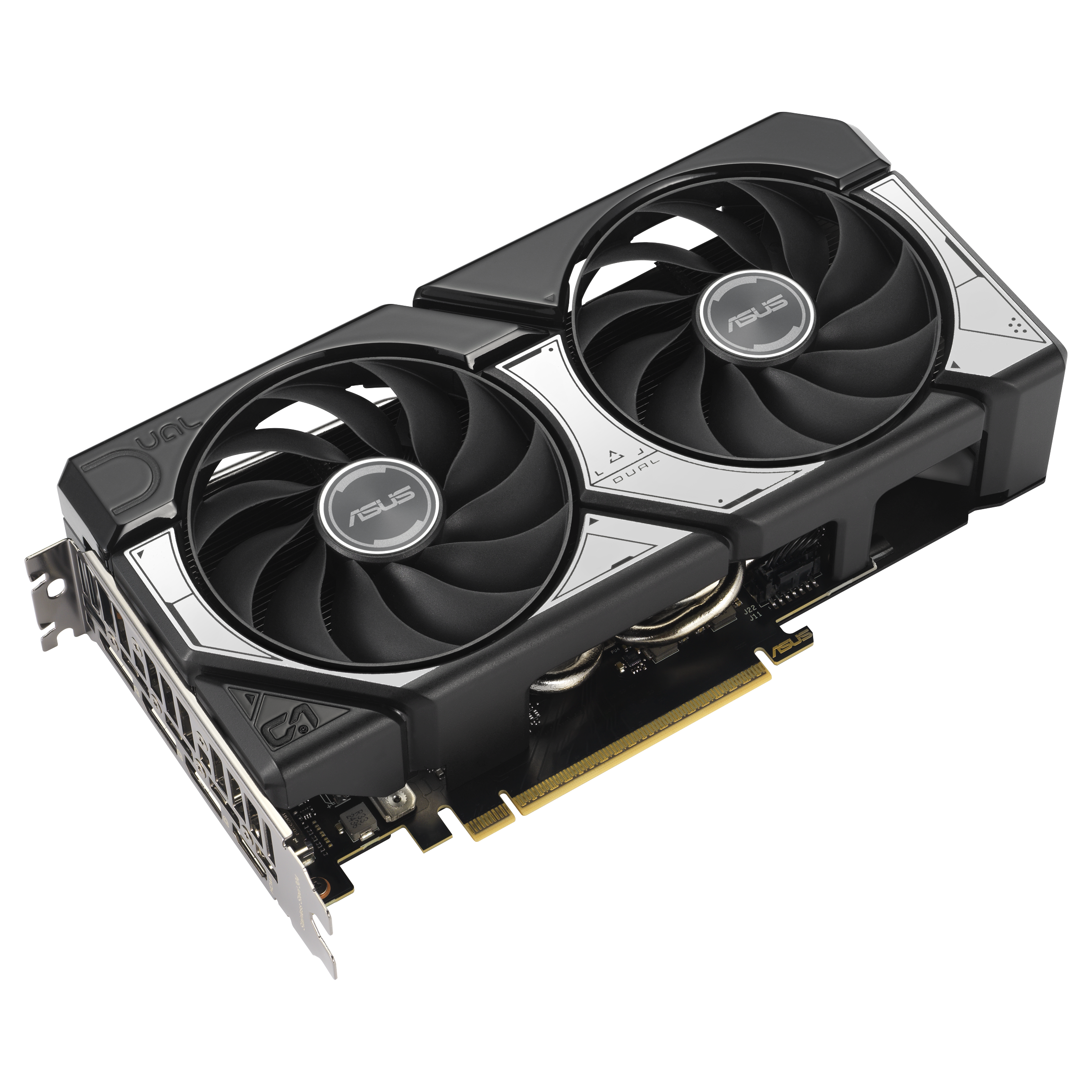 A large main feature product image of ASUS GeForce RTX 5060 Ti Dual OC 8GB GDDR7