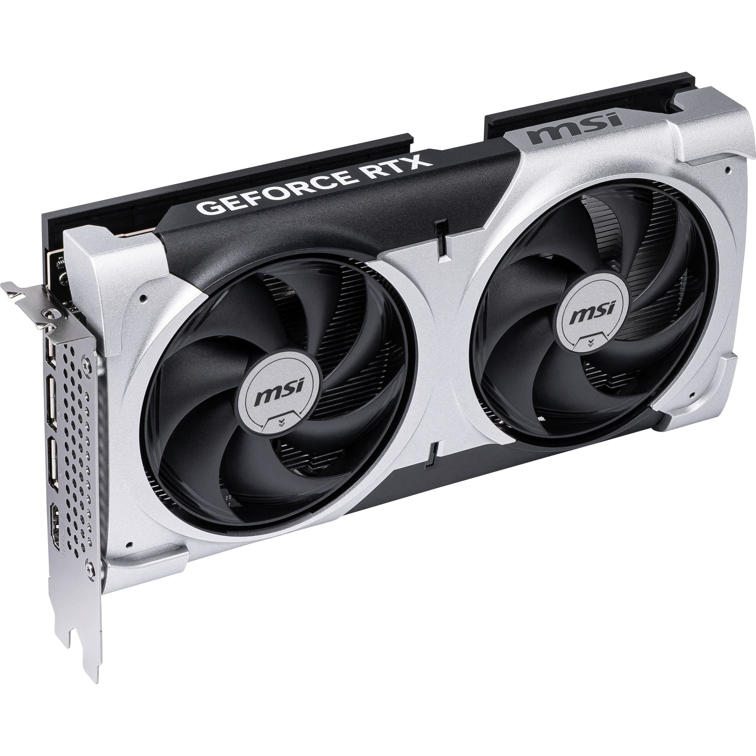 A large main feature product image of MSI GeForce RTX 5060 Ti Ventus 2X Plus 8GB GDDR7