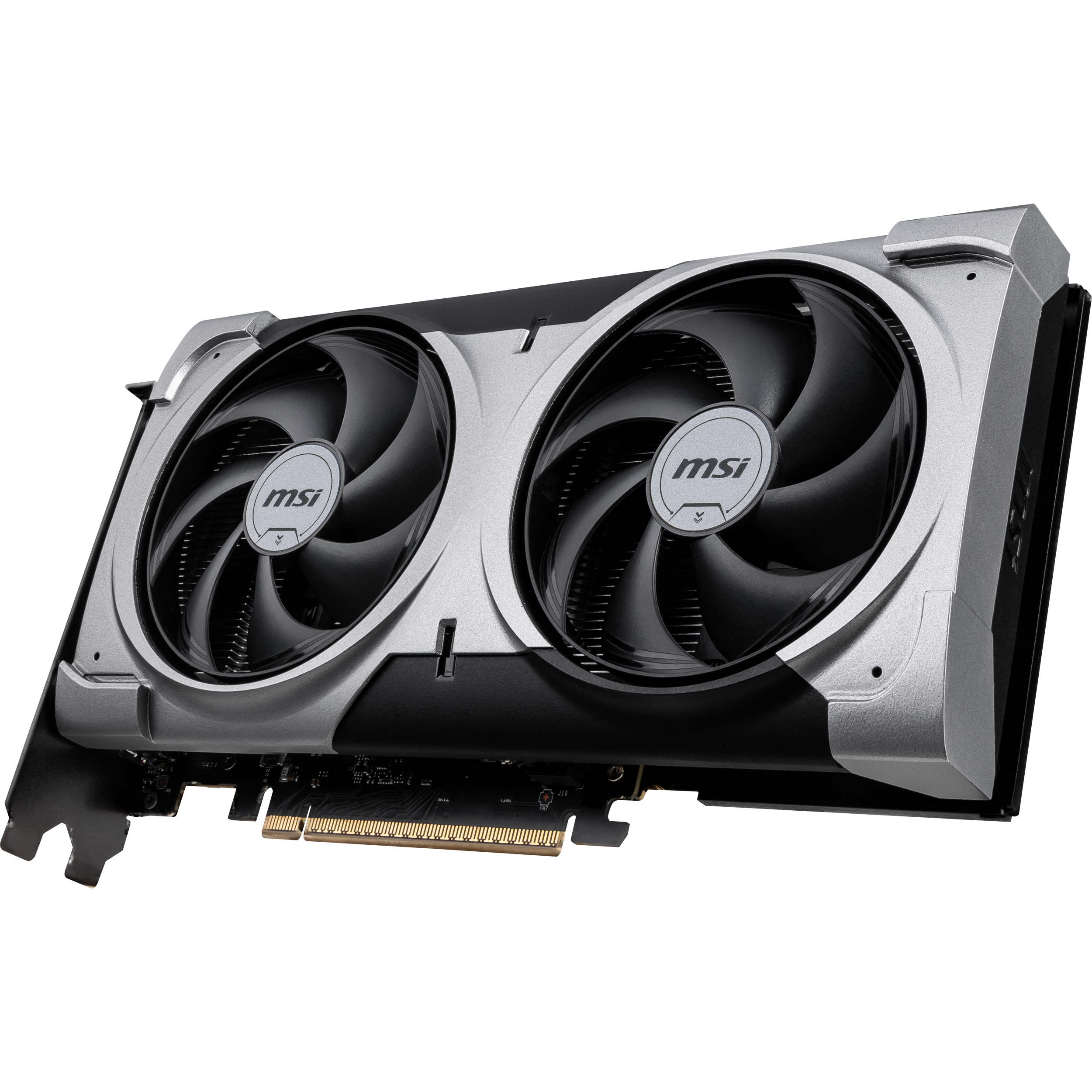 A large main feature product image of MSI GeForce RTX 5060 Ti Ventus 2X OC PLUS 16GB GDDR7