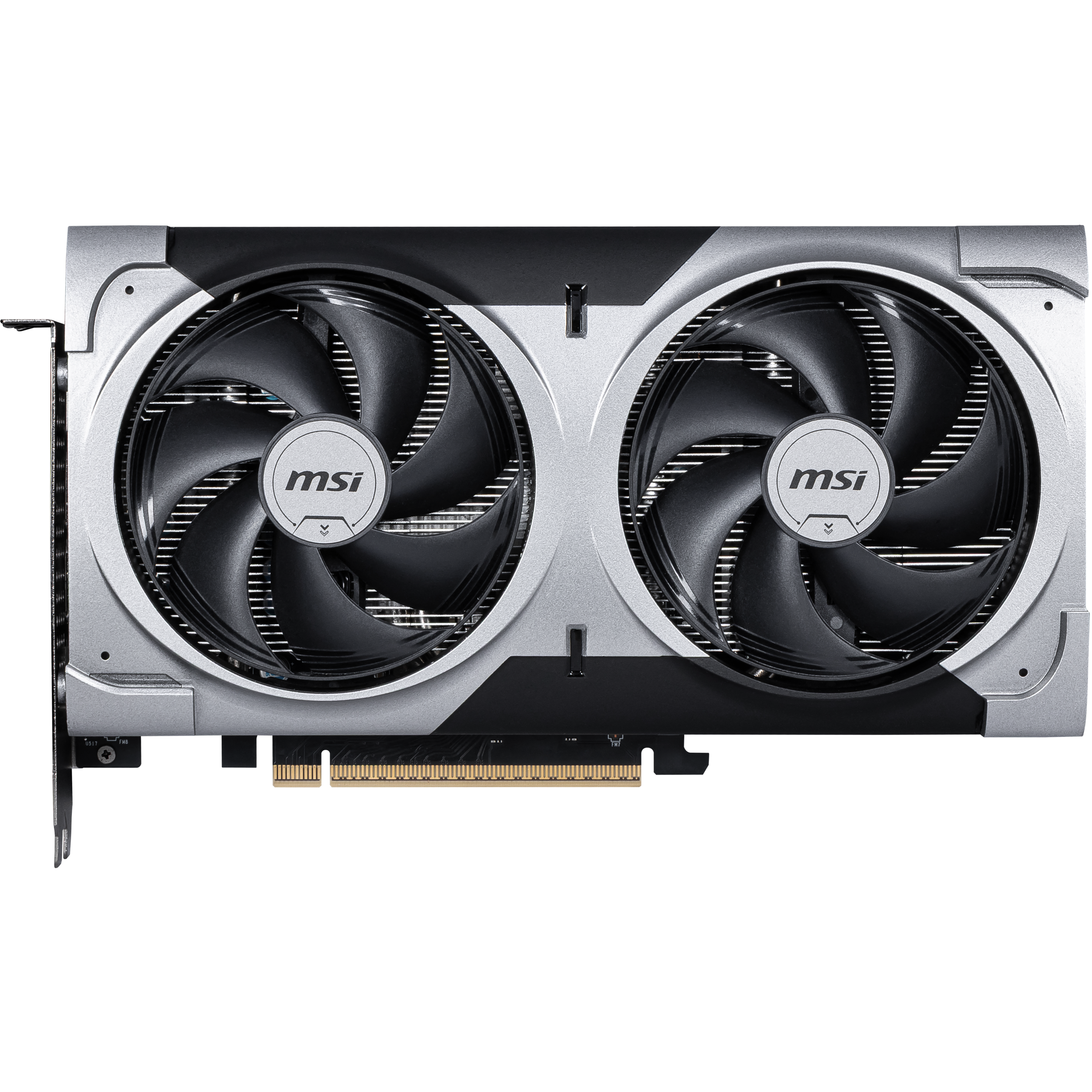 A large main feature product image of MSI GeForce RTX 5060 Ti Ventus 2X OC PLUS 16GB GDDR7