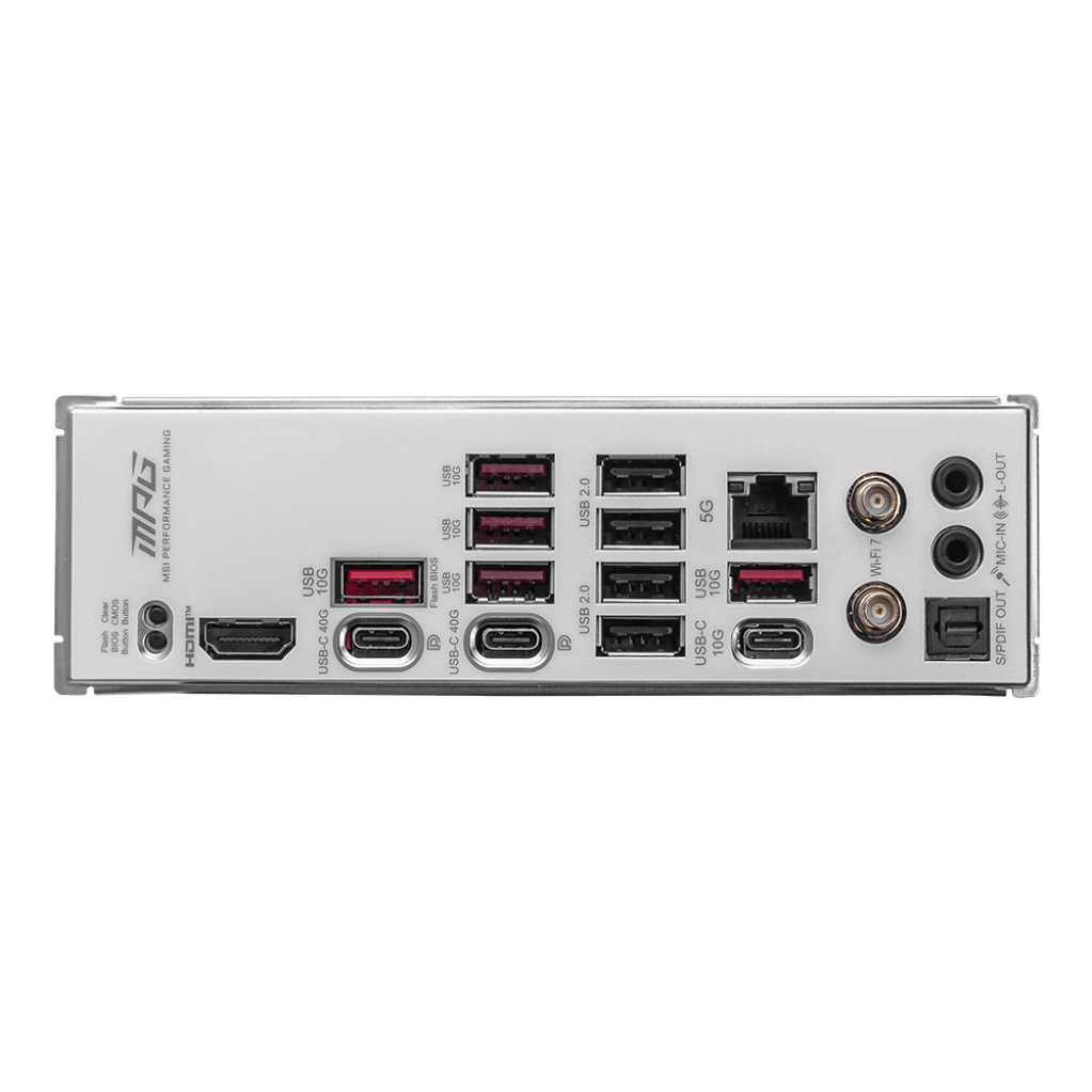 A large main feature product image of MSI MPG X870E Edge Ti WiFi AM5 ATX Motherboard