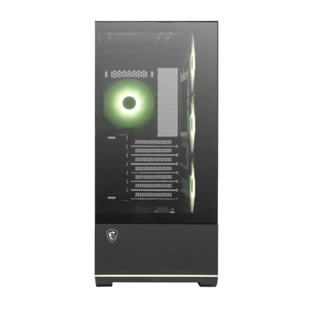 A large main feature product image of MSI MAG PANO 110R PZ Mid Tower Case - Black