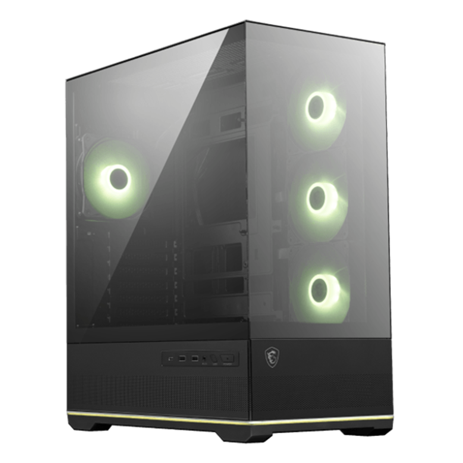 A large main feature product image of MSI MAG PANO 110R PZ Mid Tower Case - Black