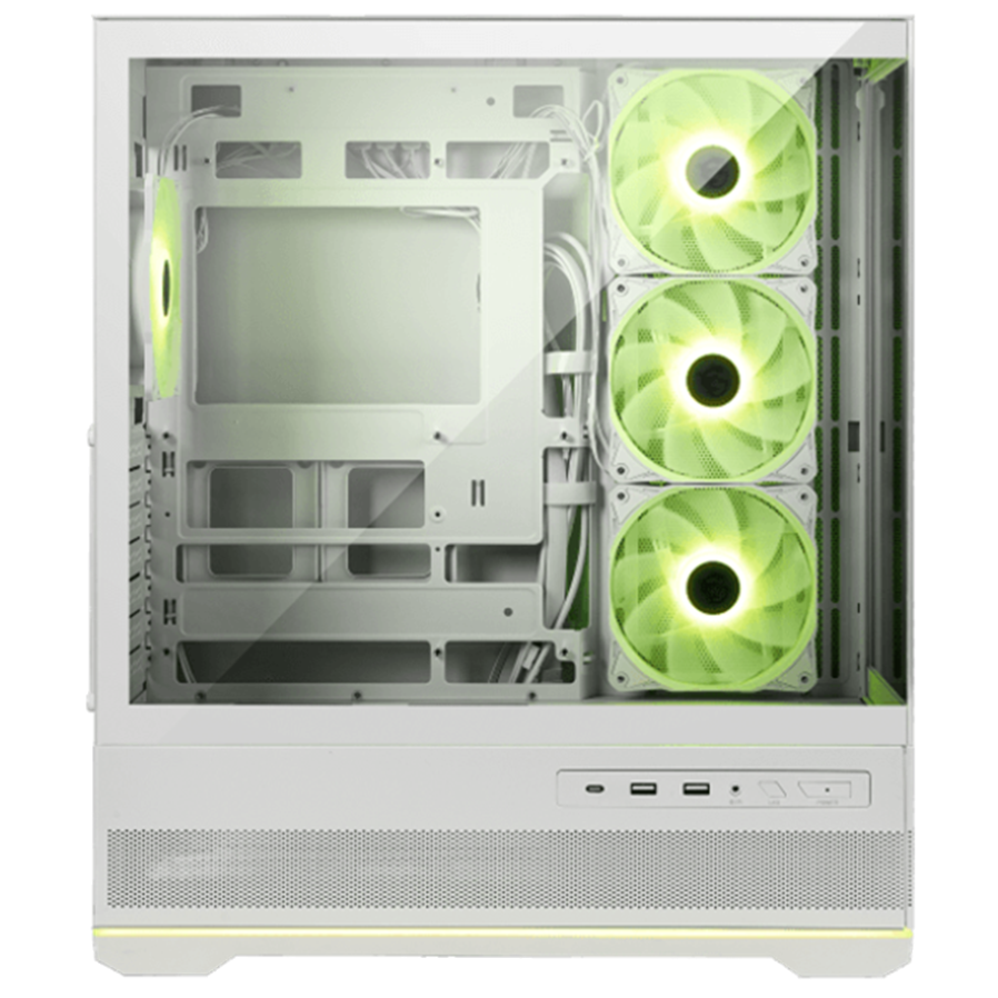 A large main feature product image of MSI MAG PANO 110R PZ Mid Tower case - White