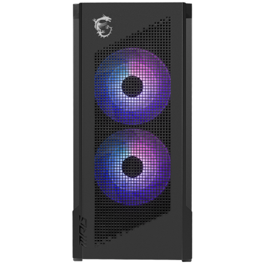 A large main feature product image of MSI MPG Velox 300R Airflow PZ Mid Tower Case - Black