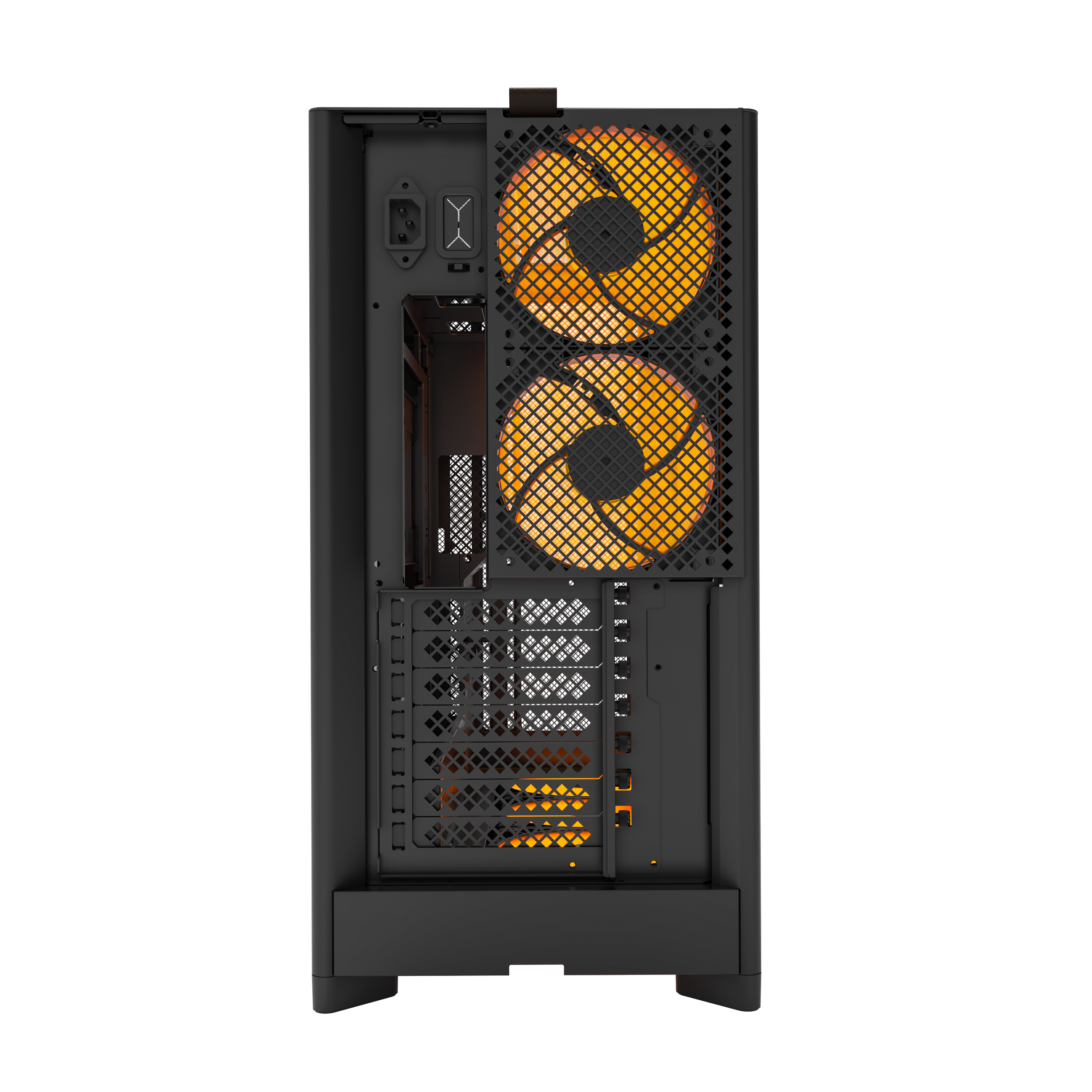 A large main feature product image of Montech HS01 PRO Mesh Reversible Layout Mid Tower Case (Black)