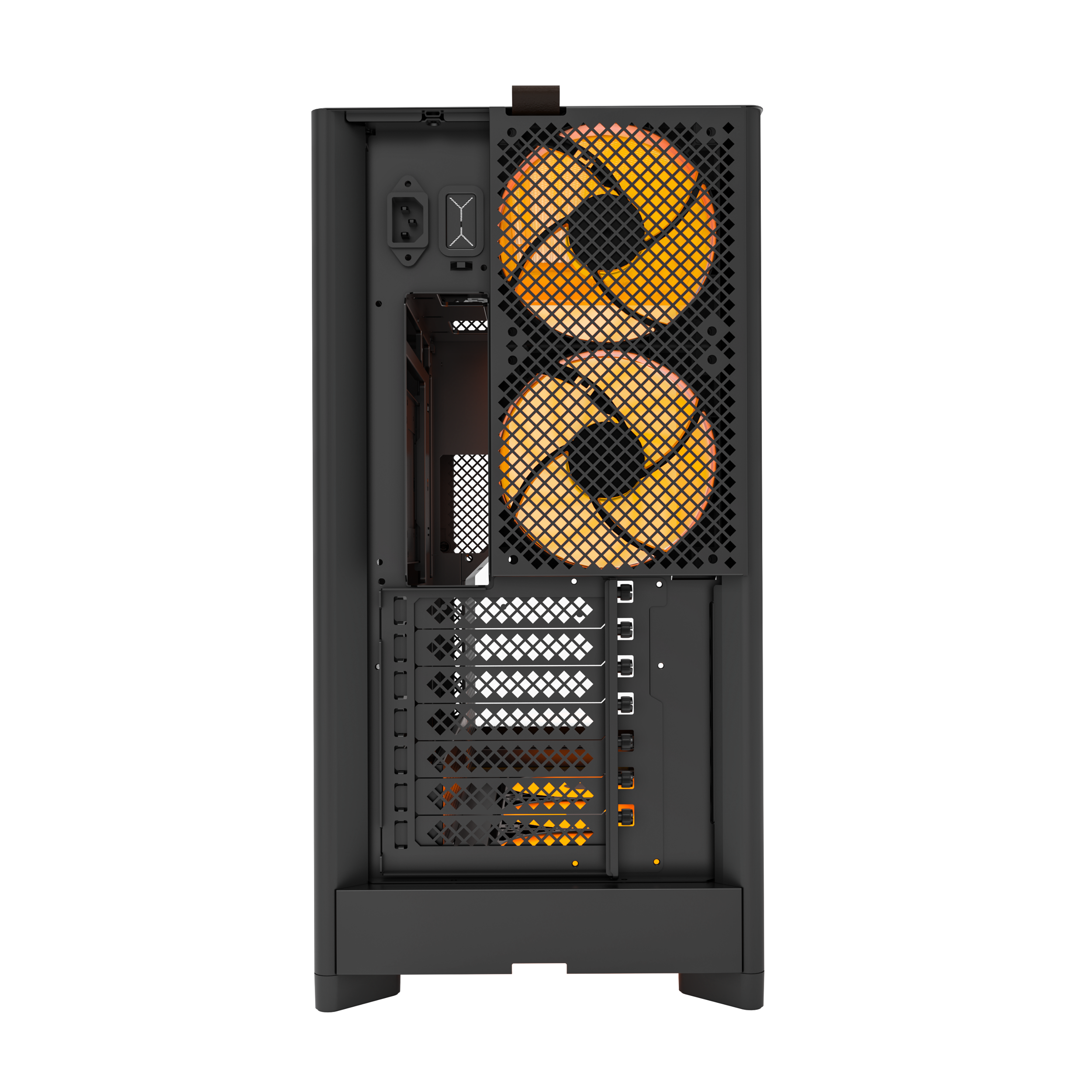 A large main feature product image of Montech HS02 PRO Glass Reversible Layout Mid Tower Case (Black)