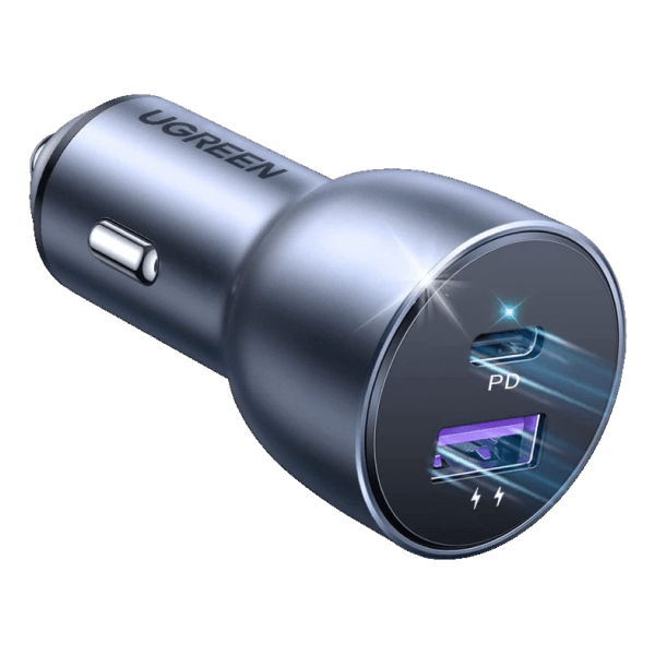 A large main feature product image of UGREEN 52.5W USB 2-Port Car Charger