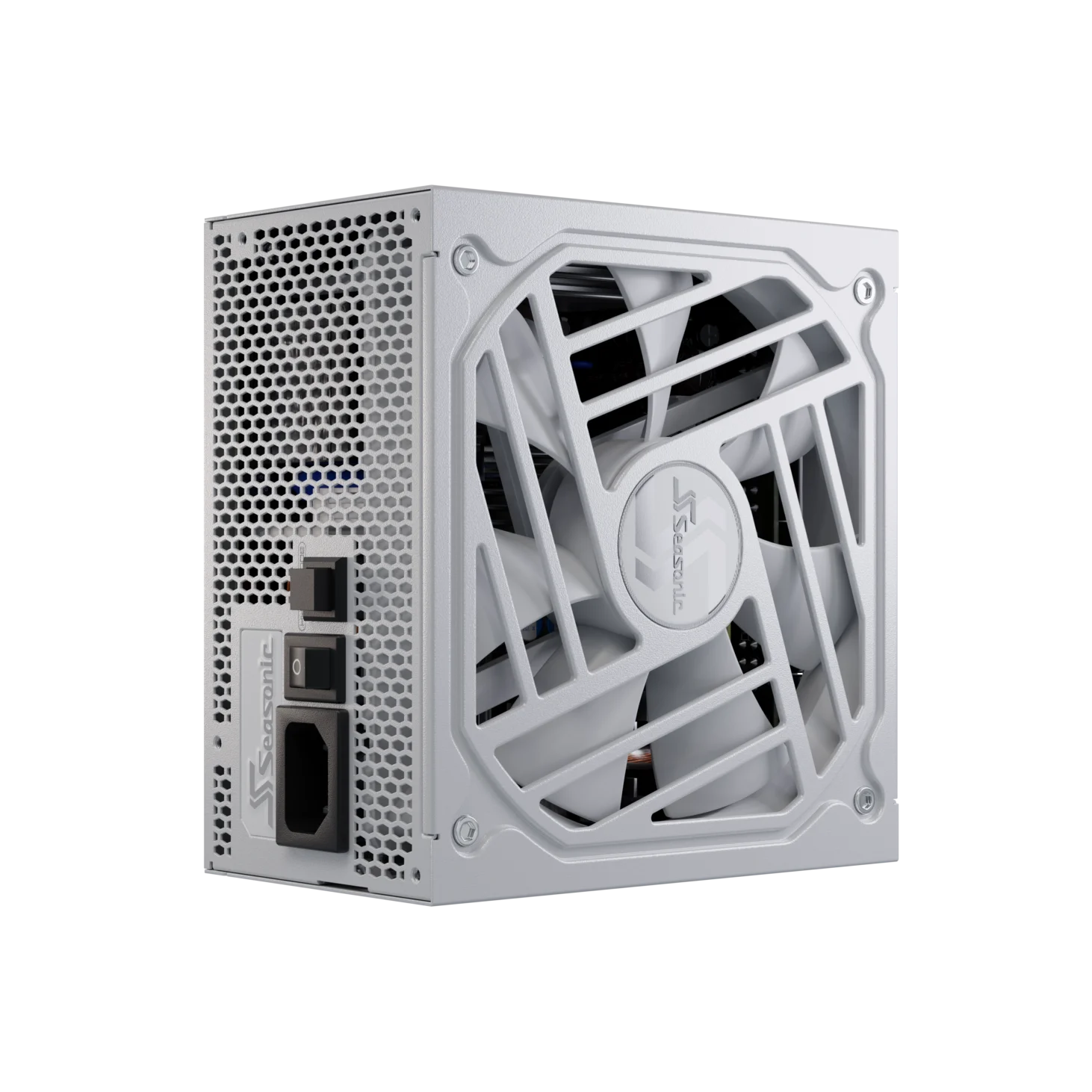 A large main feature product image of Seasonic FOCUS GX 750W Gold ATX 3.0 Modular PSU (White)