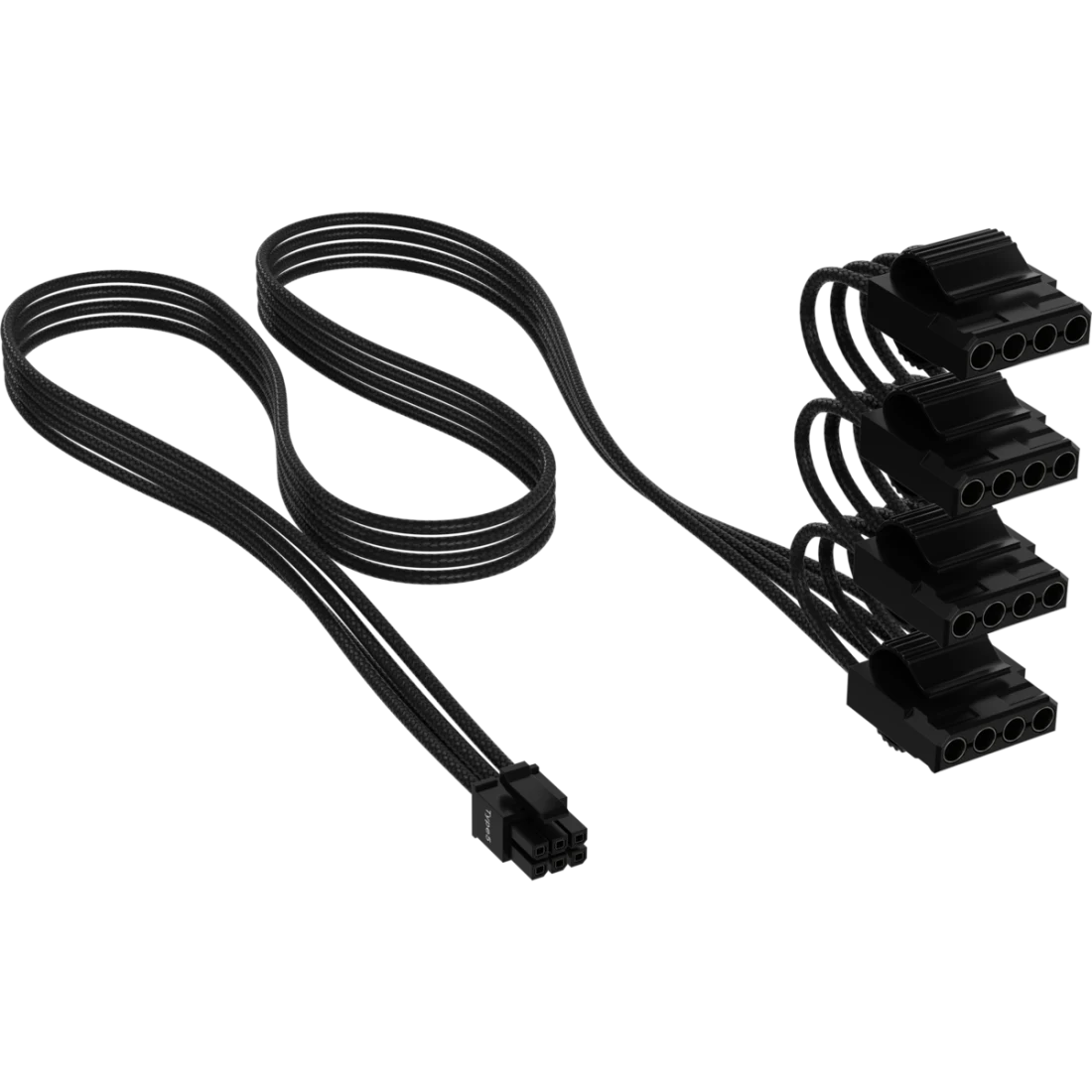 A large main feature product image of Corsair Premium Individually Sleeved PSU Cables Pro Kit Type 5 Gen 5 (Black)