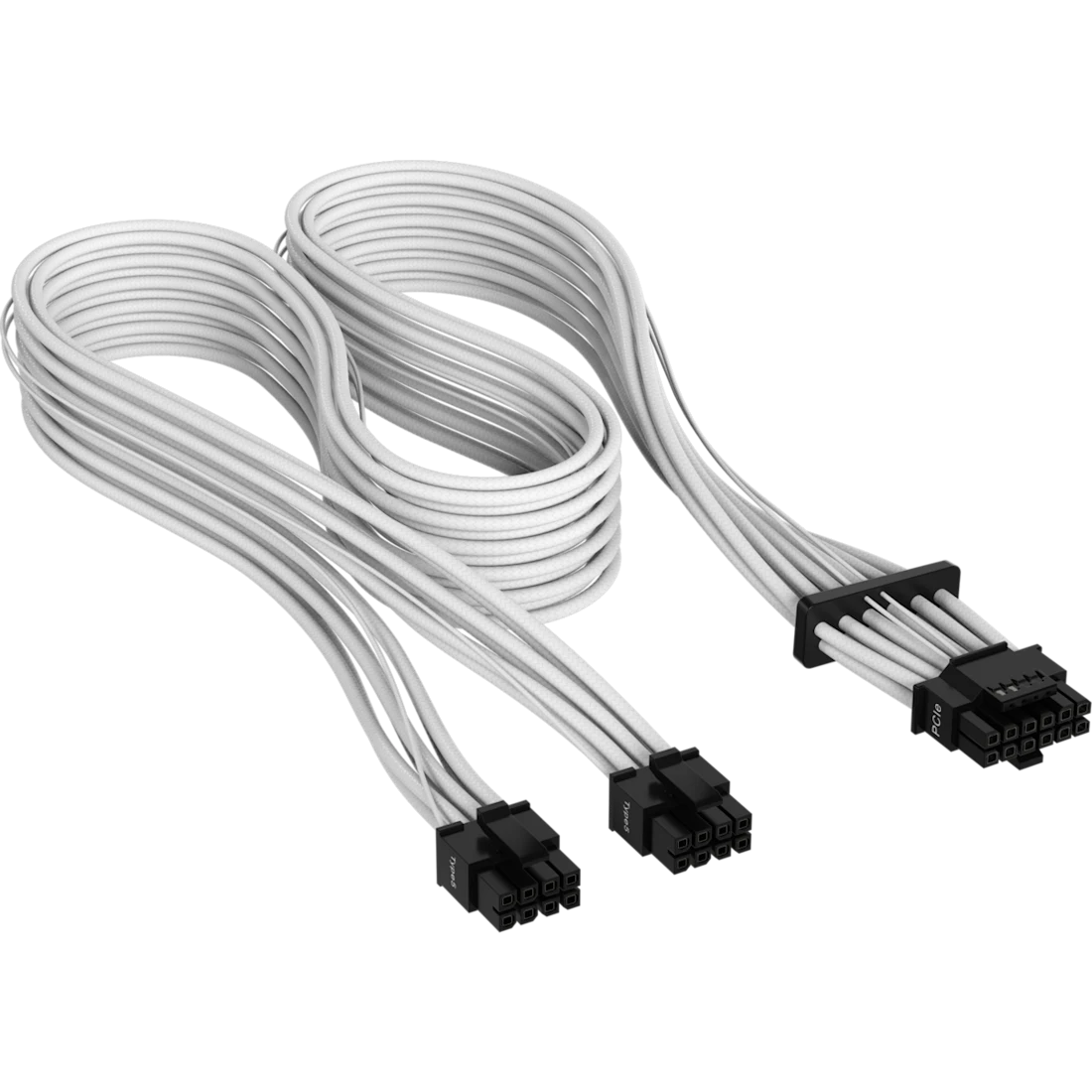 A large main feature product image of Corsair Premium Individually Sleeved PSU Cables Pro Kit Type 5 Gen 5 (White)