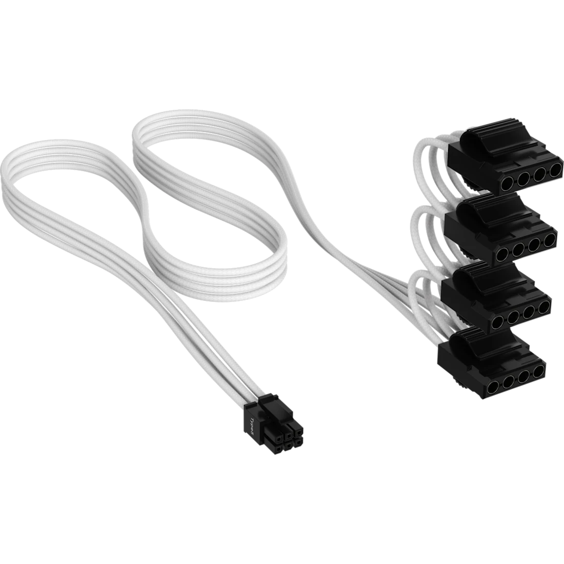 A large main feature product image of Corsair Premium Individually Sleeved PSU Cables Pro Kit Type 5 Gen 5 (White)