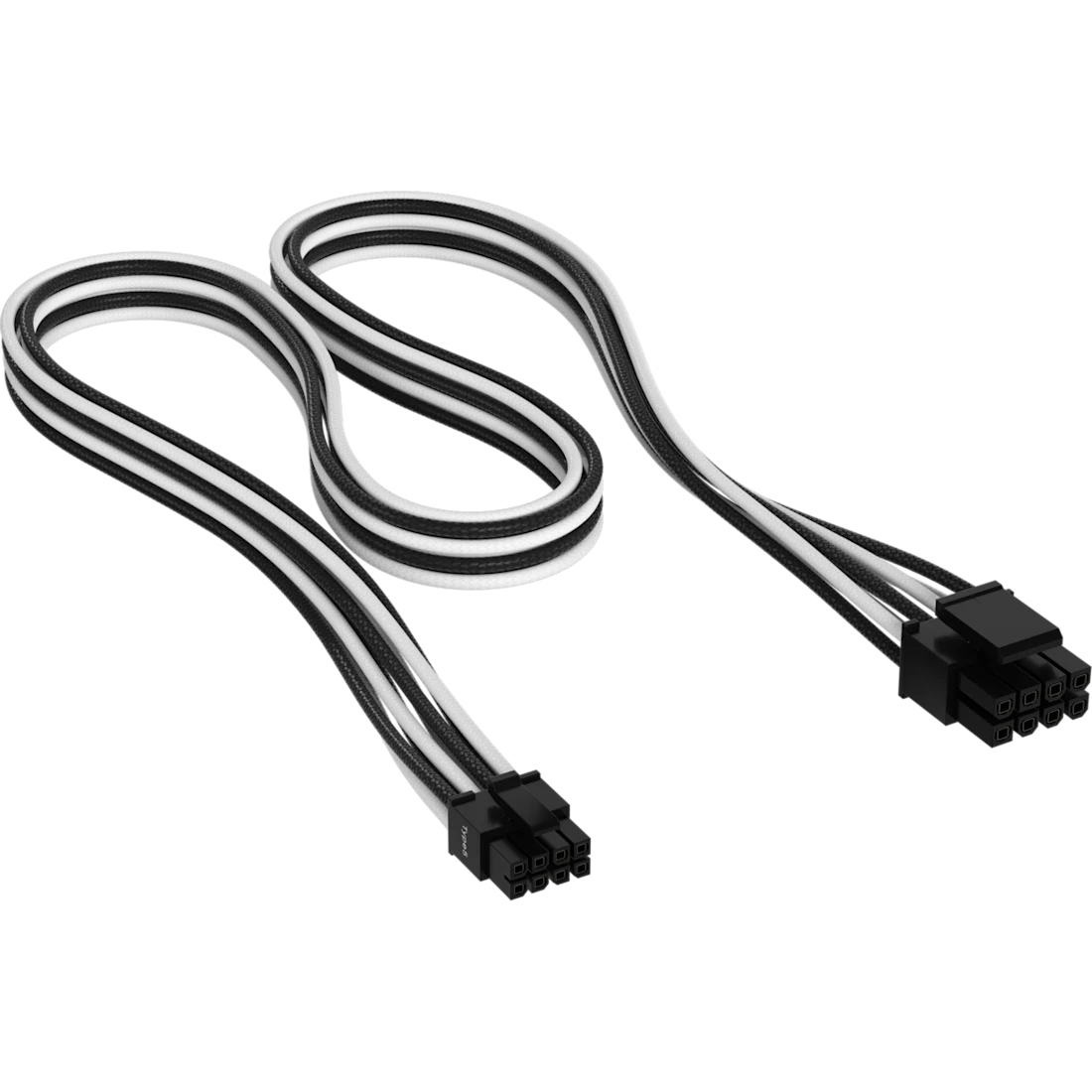 A large main feature product image of Corsair Premium Individually Sleeved PSU Cables Pro Kit Type 5 Gen 5 (Black/White)