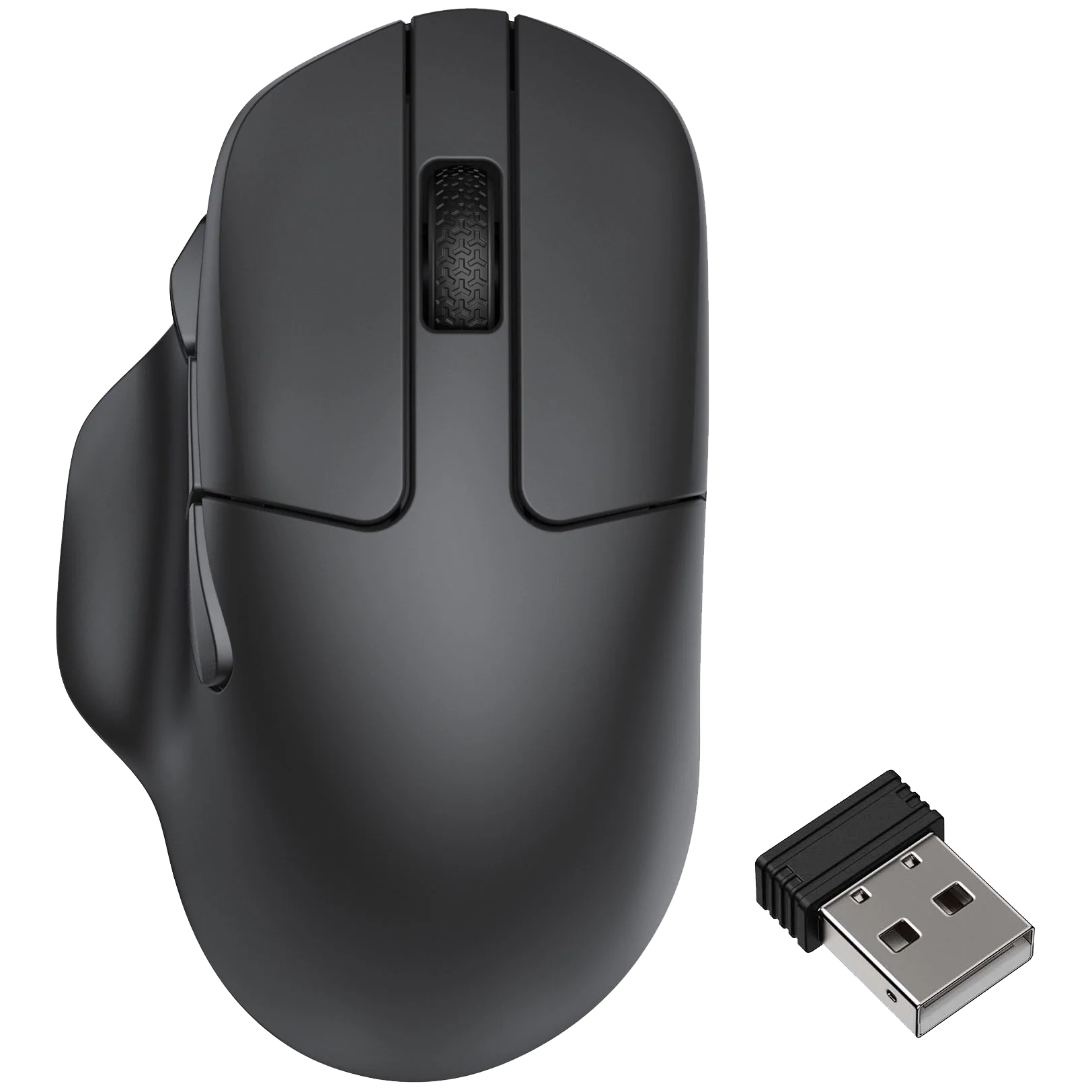 A large main feature product image of Keychron M7 - 8K Wireless Mouse (Black)