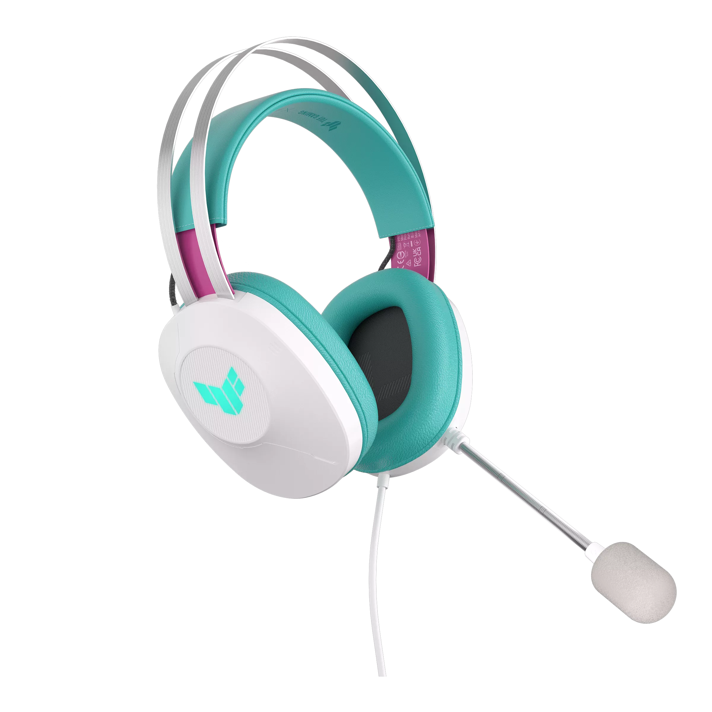 A large main feature product image of ASUS TUF Gaming H1 GEN II Wired Gaming Headset - Hatsune Miku Edition