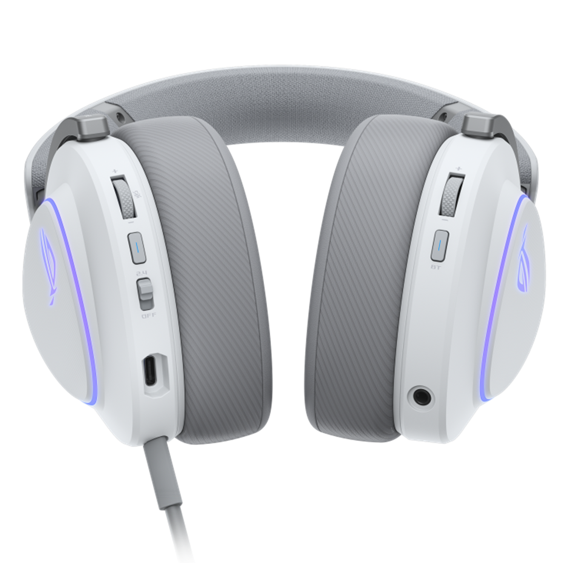 A large main feature product image of ASUS ROG DELTA II Tri-Mode Wireless Gaming Headset - White