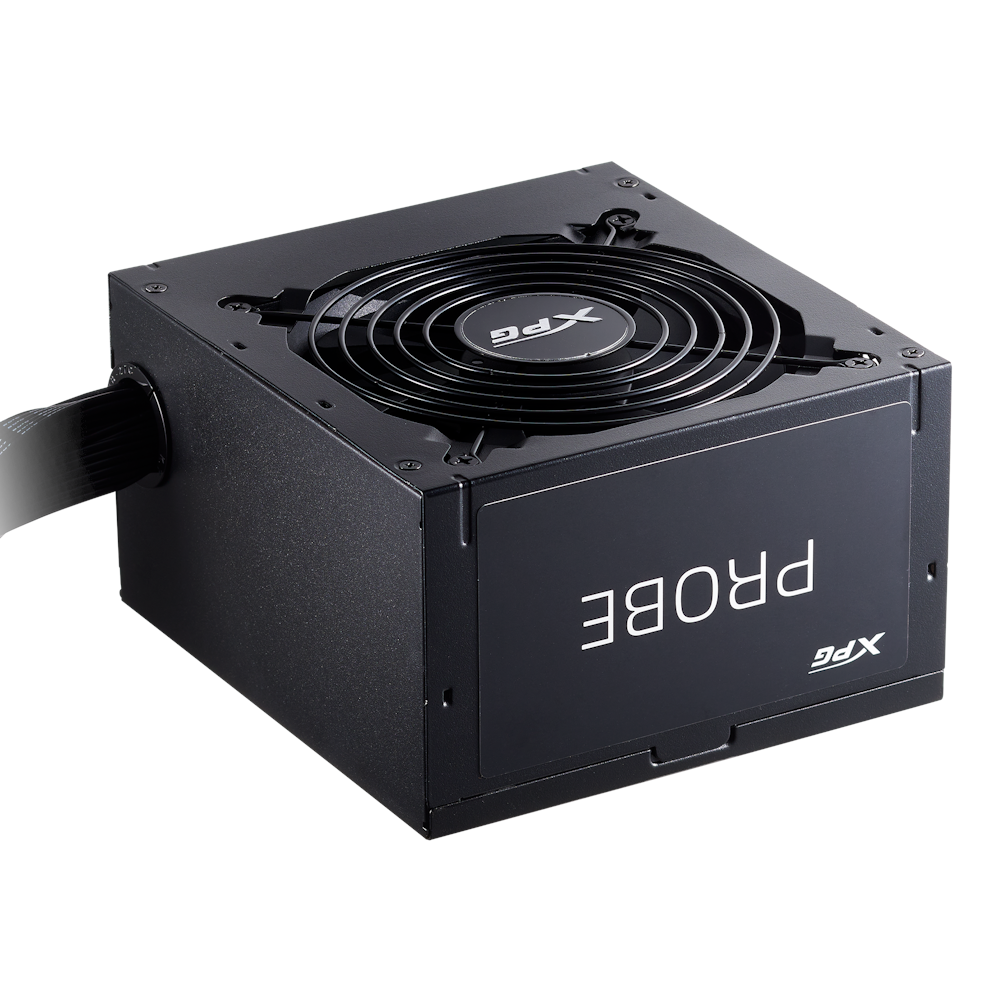 A large main feature product image of ADATA XPG Probe 600W Bronze ATX PSU