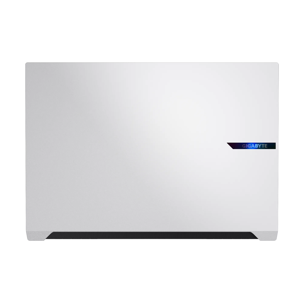 A large main feature product image of Gigabyte AERO X16 (1WH) - 16" 165Hz, Ryzen AI 7 350, RTX 5070, 16GB/1TB - Win 11 Gaming Notebook (White)