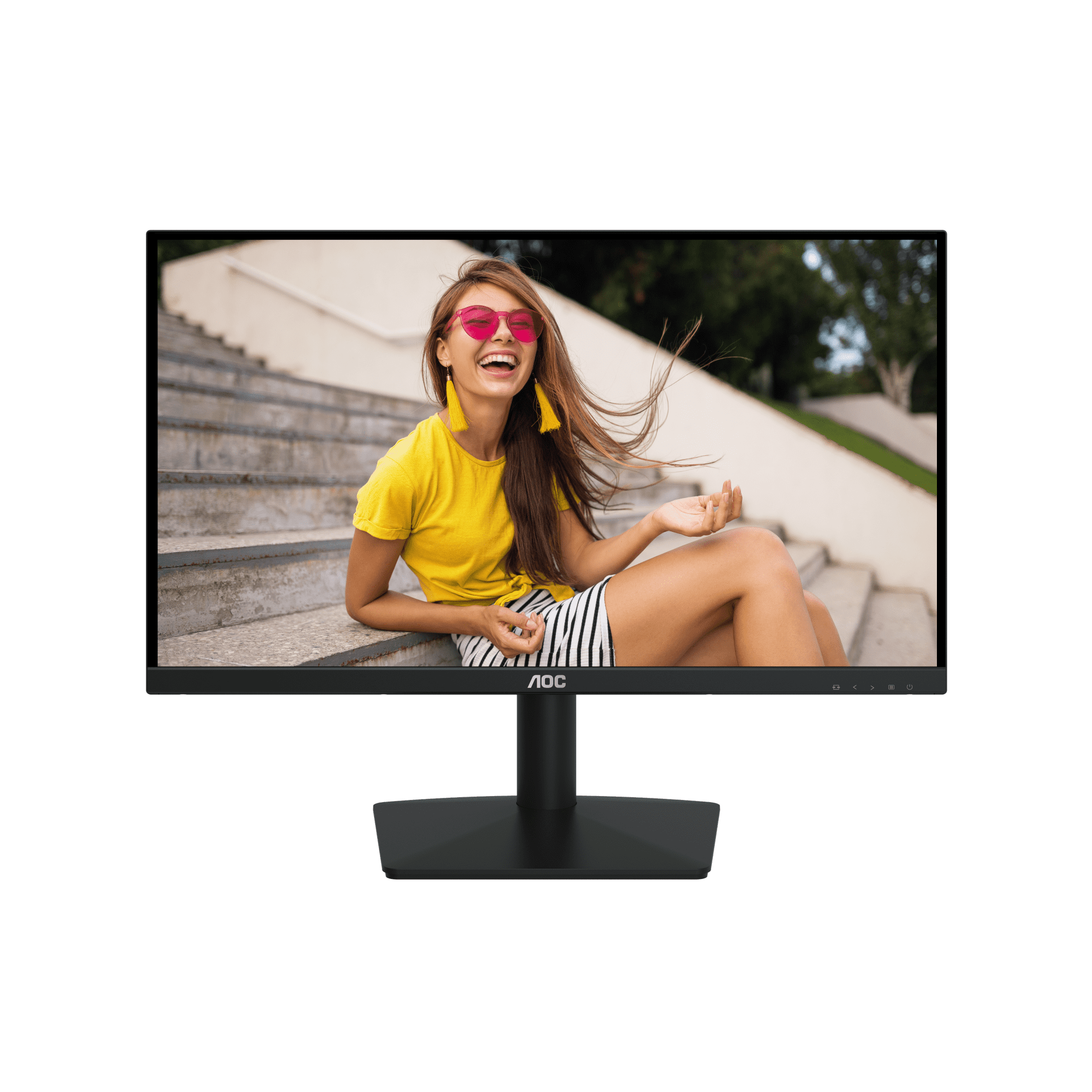 A large main feature product image of AOC 24B15H2 - 24" 1080p 100Hz IPS Monitor