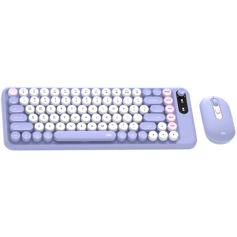 A large main feature product image of Fantech GO MOCHI85 75% Wireless Keyboard and Mouse Combo - Purple