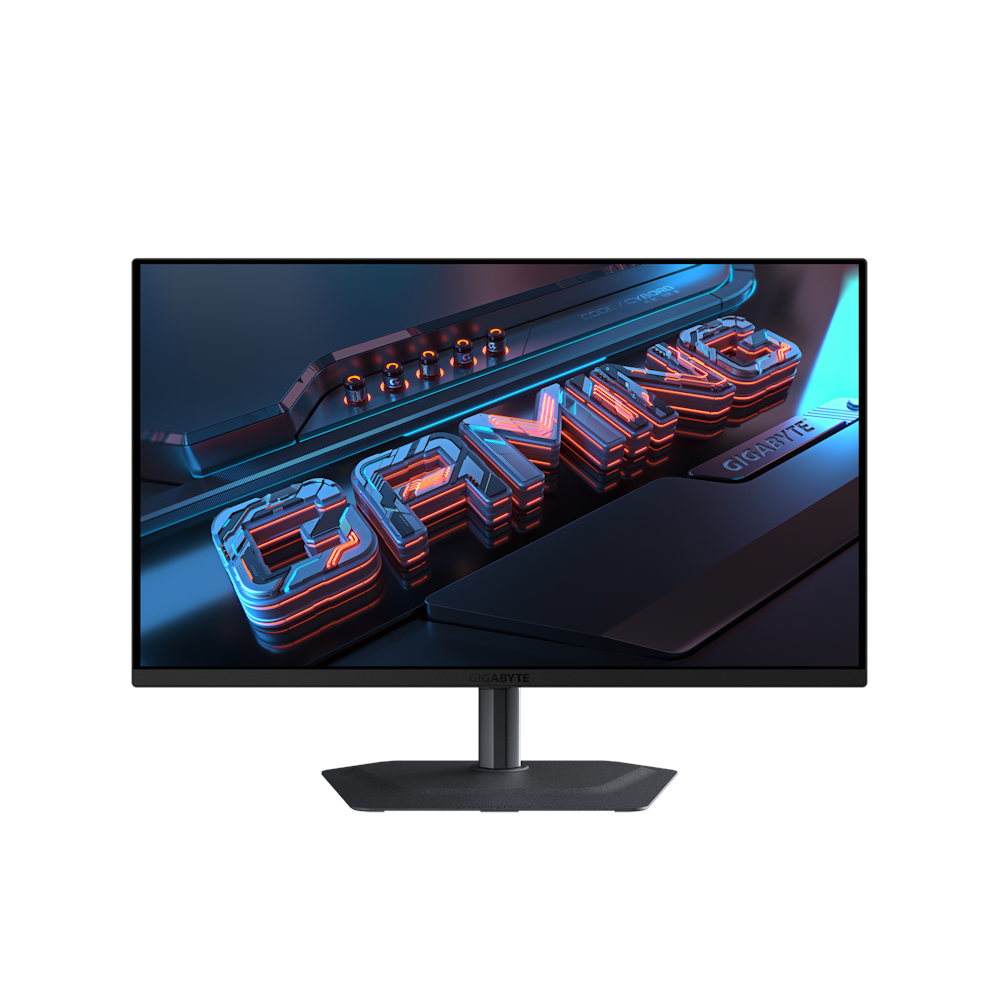 A large main feature product image of Gigabyte MO27U2 - 27" 4K 2160p 240Hz 0.03ms QD-OLED Gaming Monitor