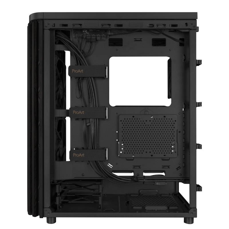 A large main feature product image of ASUS ProArt PA401 Mid Tower Case - Wood Metal Panel