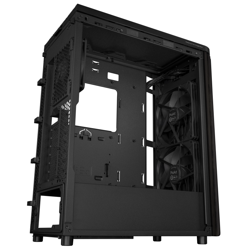 A large main feature product image of ASUS ProArt PA401 Mid Tower Case - Wood Metal Panel