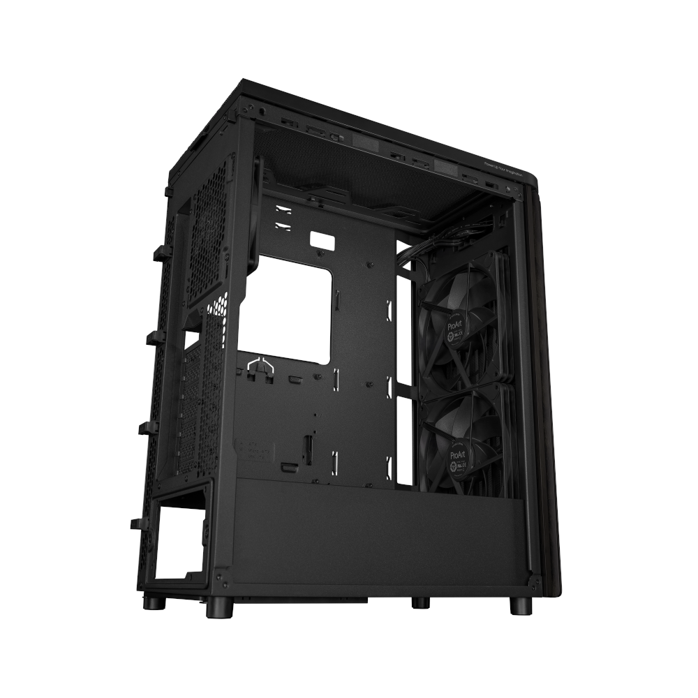 A large main feature product image of ASUS ProArt PA401 Mid Tower Case - Wood Metal Panel