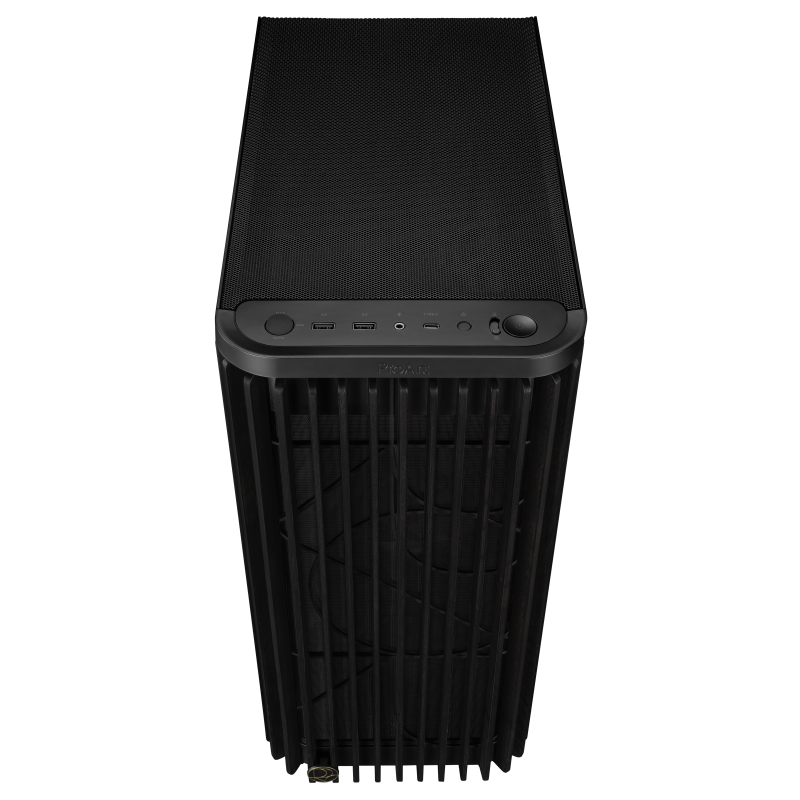 A large main feature product image of ASUS ProArt PA401 Mid Tower Case - Wood Metal Panel