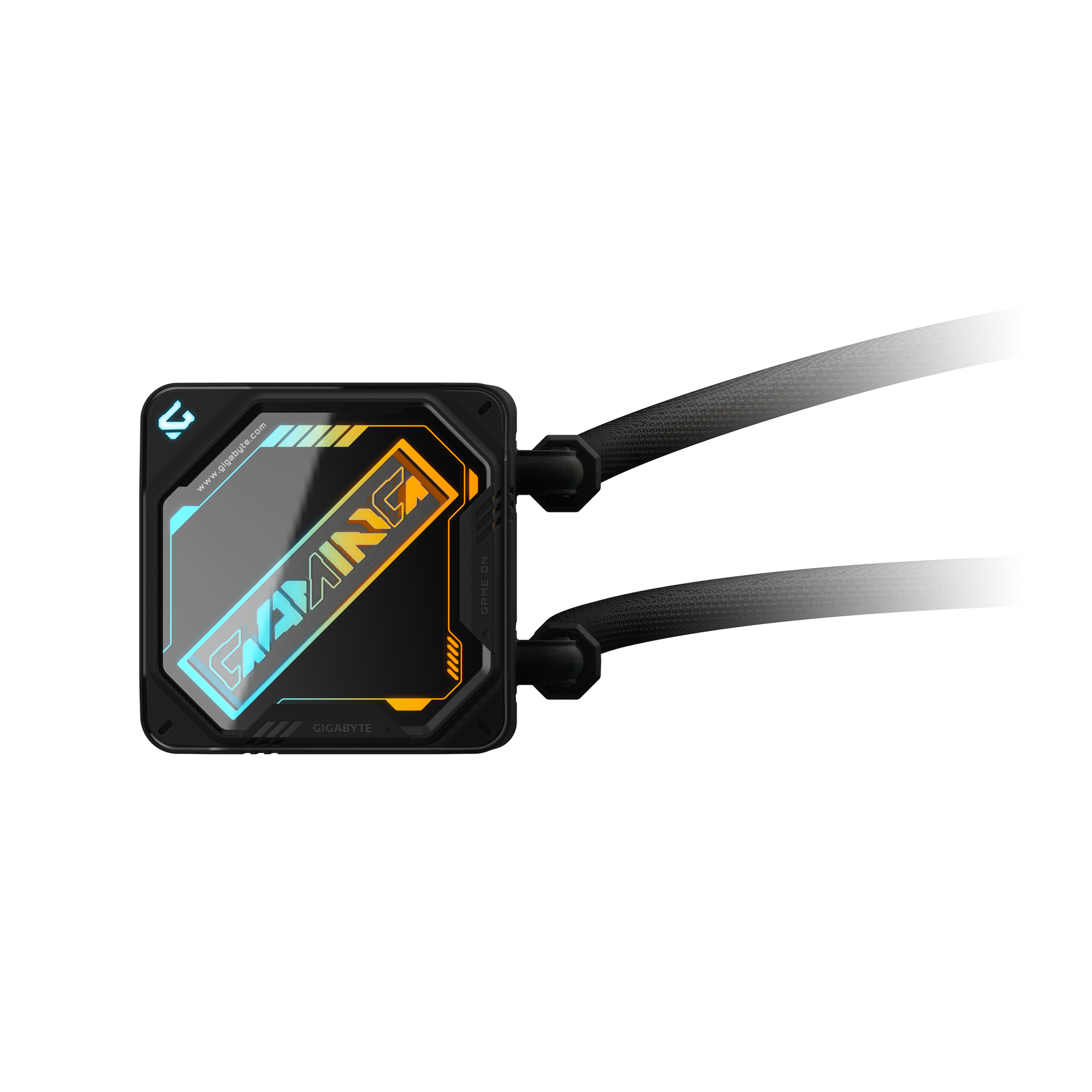 A large main feature product image of Gigabyte Gaming 240 240mm AIO Liquid CPU Cooler