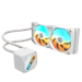A product image of Gigabyte Gaming 240 240mm AIO Liquid CPU Cooler - White