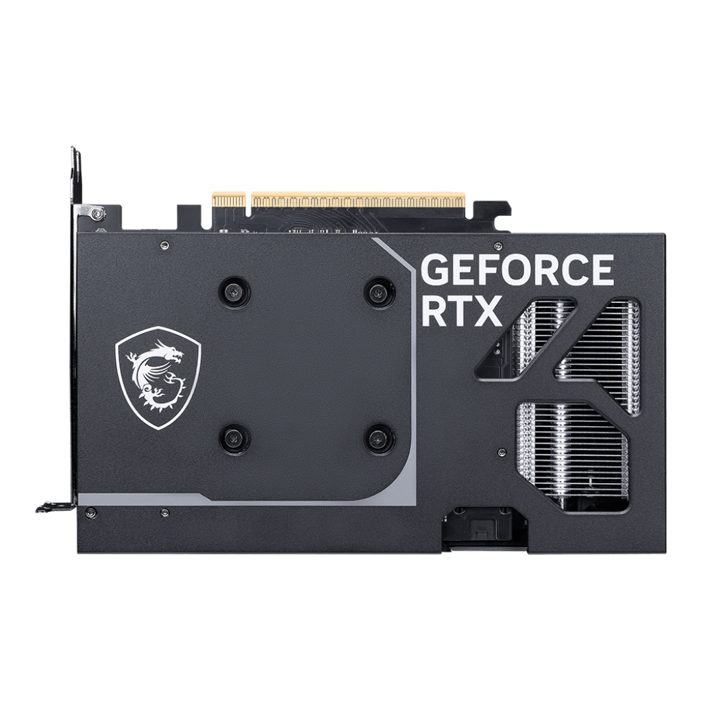 A large main feature product image of MSI GeForce RTX 5060 Ventus 2X OC 8GB GDDR7