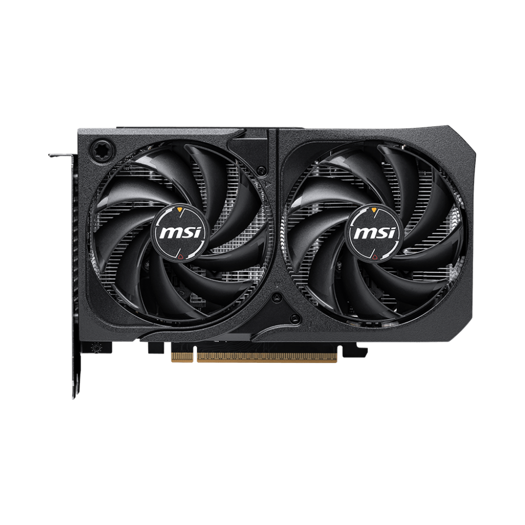 A large main feature product image of MSI GeForce RTX 5060 Shadow 2X OC 8GB GDDR7