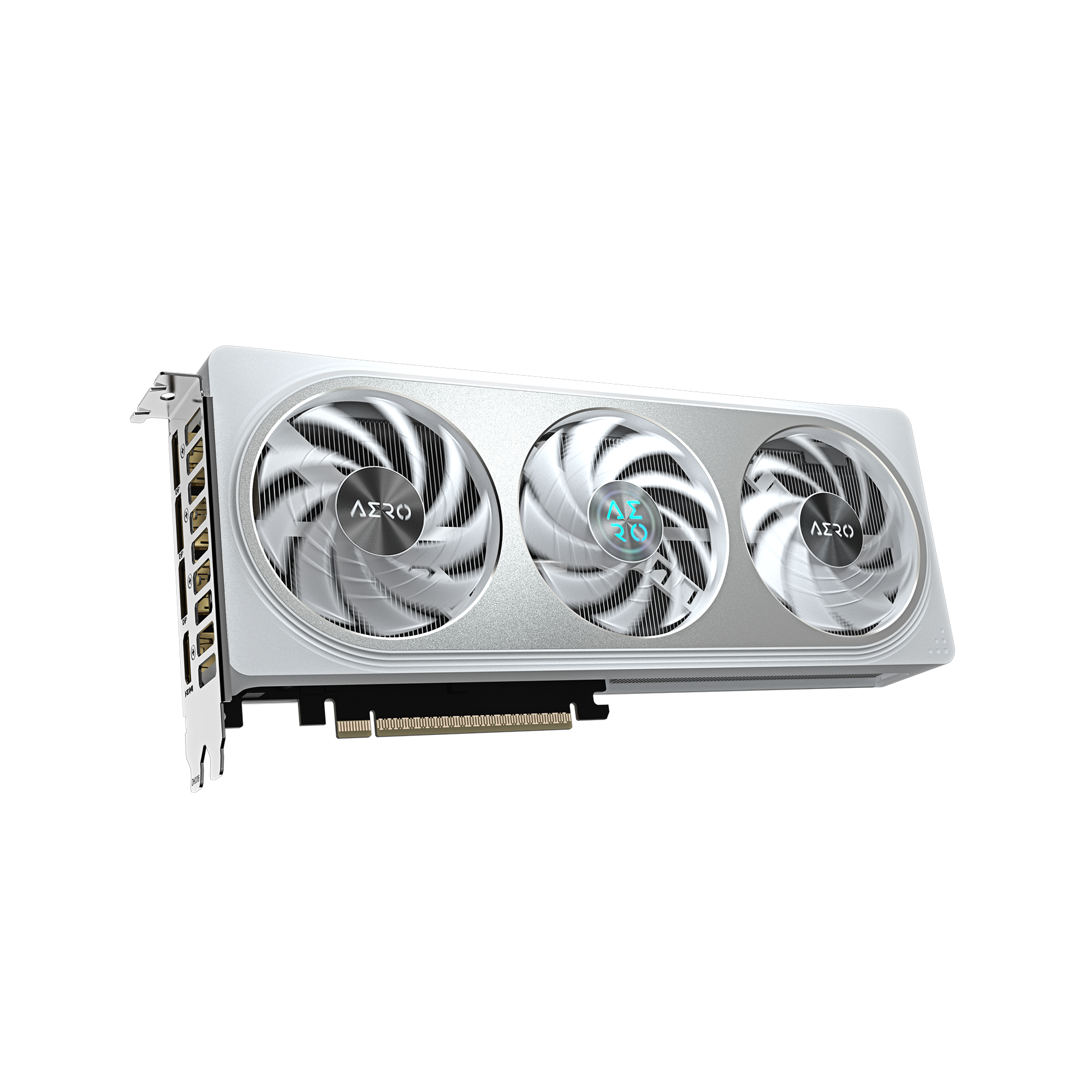 A large main feature product image of Gigabyte GeForce RTX 5060 Aero White OC 8GB GDDR7
