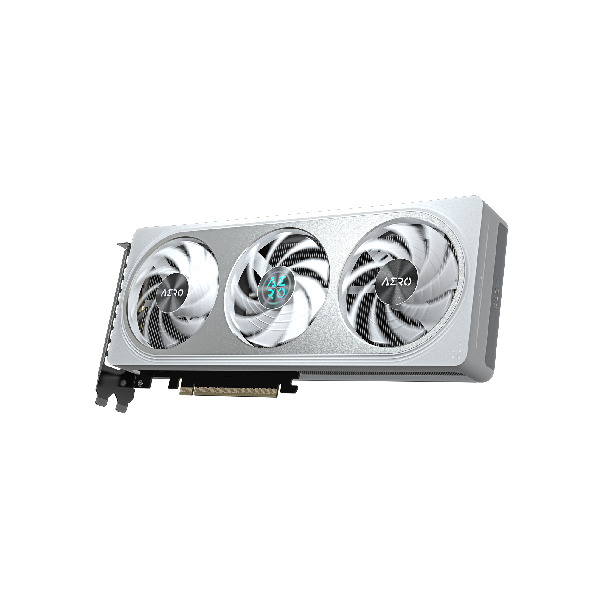 A large main feature product image of Gigabyte GeForce RTX 5060 Aero White OC 8GB GDDR7