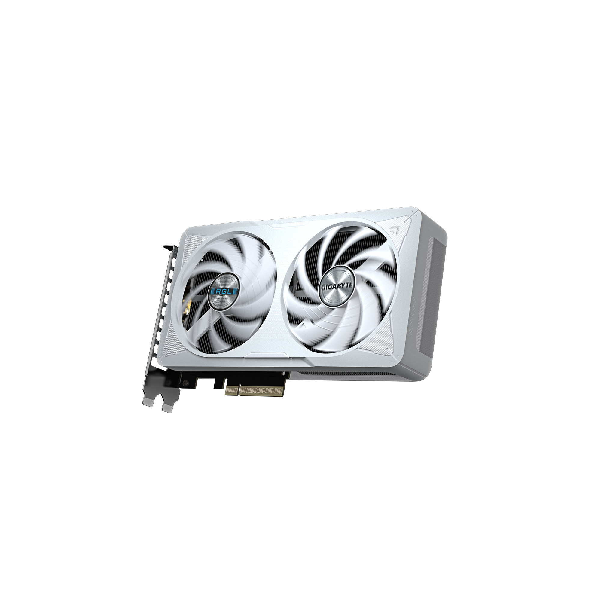 A large main feature product image of Gigabyte GeForce RTX 5060 Eagle OC Ice White 8GB GDDR7