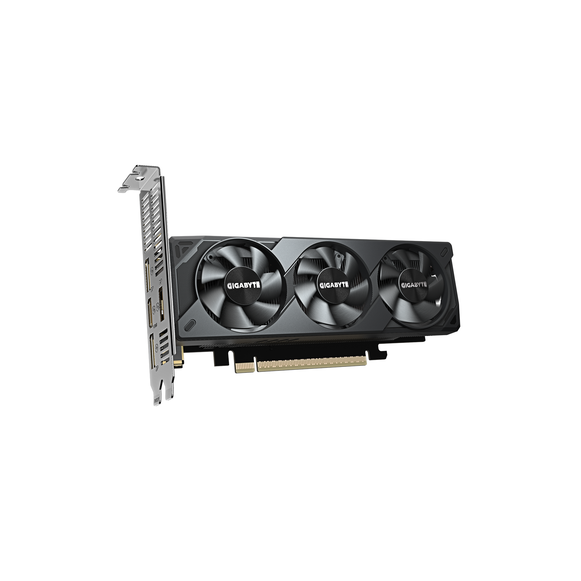 A large main feature product image of Gigabyte GeForce RTX 5060 OC Low Profile 8GB GDDR7