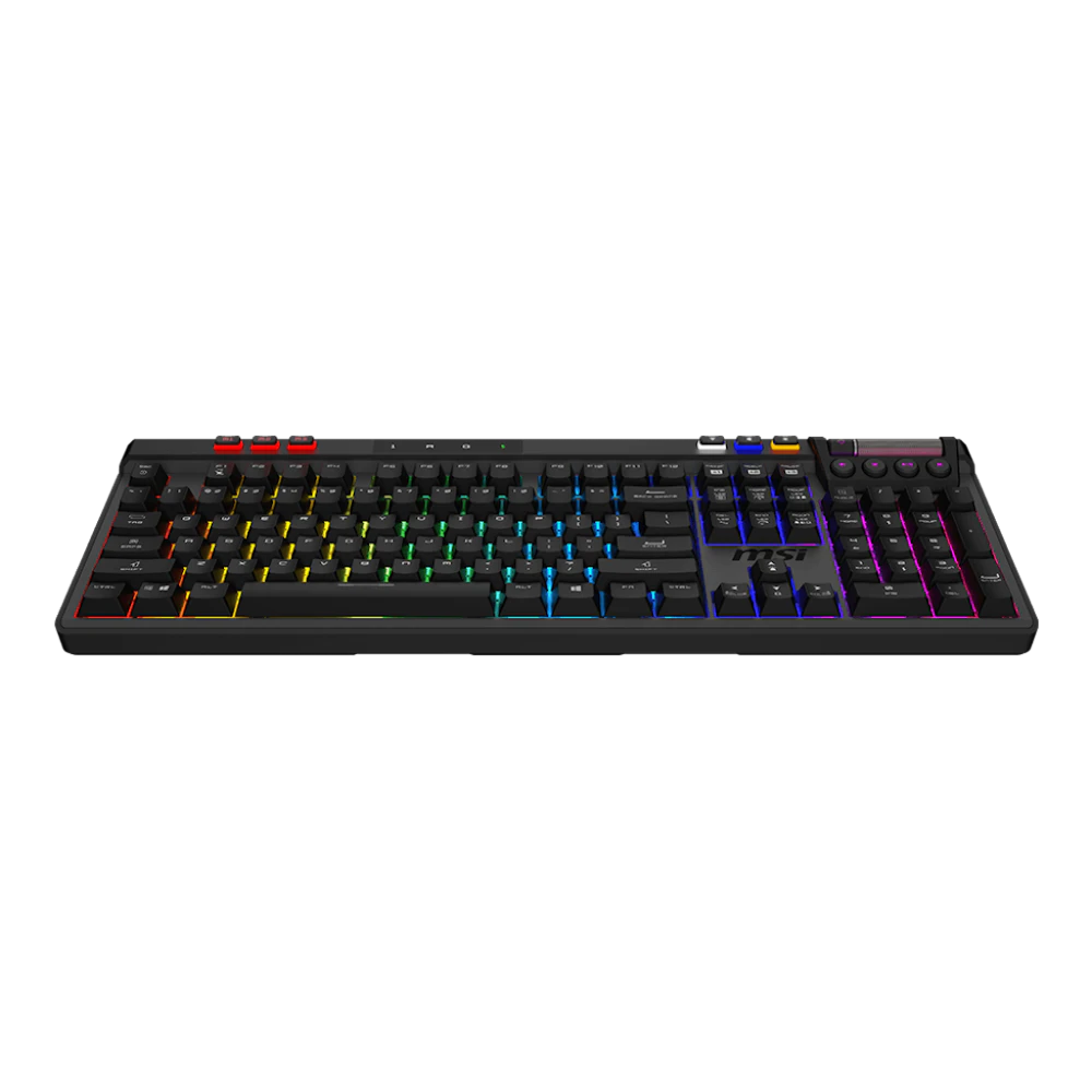 A large main feature product image of MSI Strike Pro Wireless Mechanical Gaming Keyboard