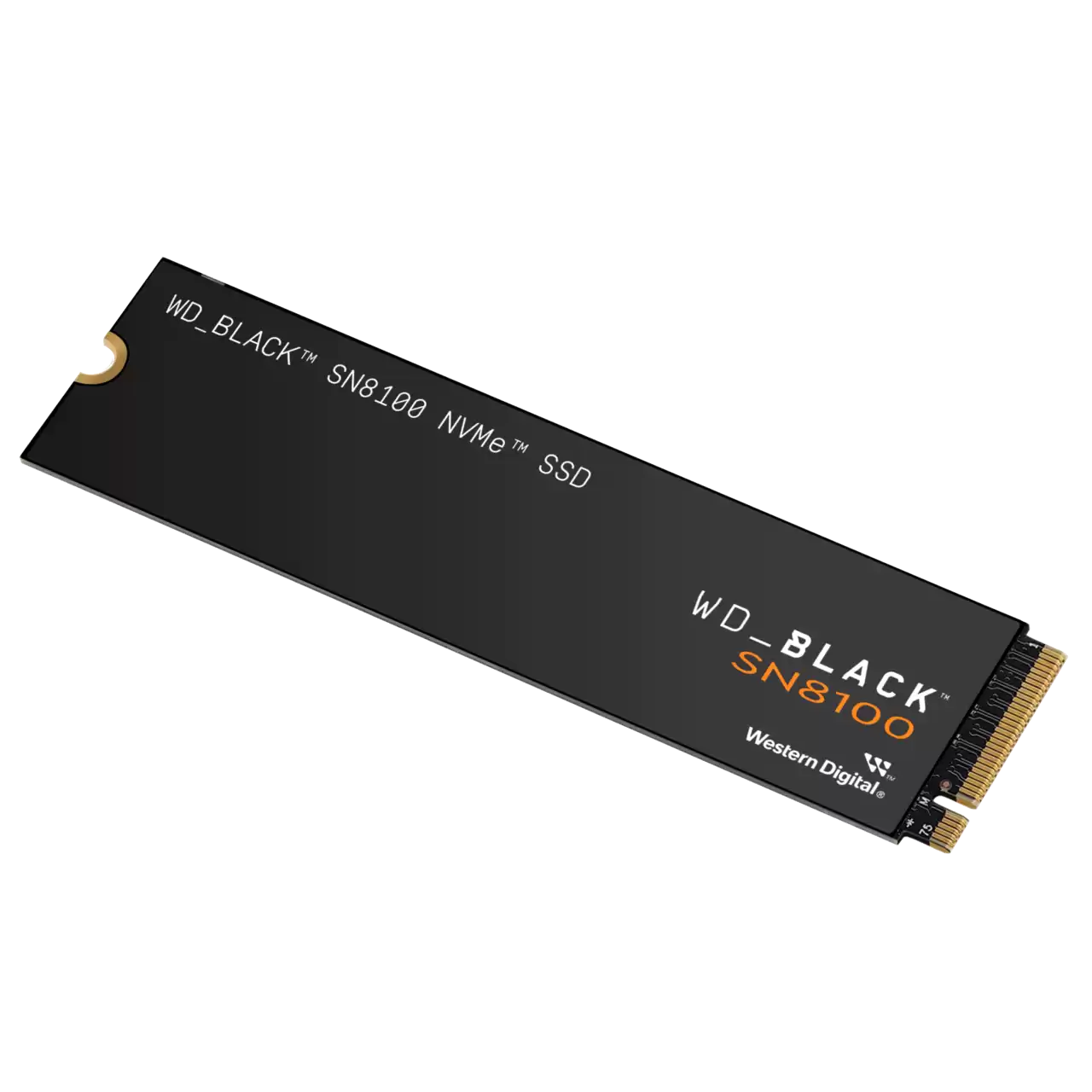 A large main feature product image of WD Black SN8100 PCIe Gen 5 NVMe M.2 SSD - 1TB