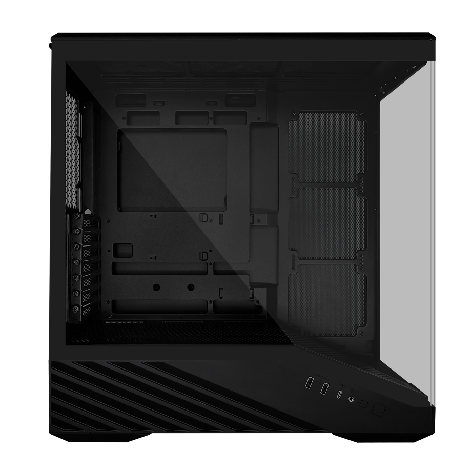 A large main feature product image of Lian Li Vector V100 Glass Mid Tower Case (Black)